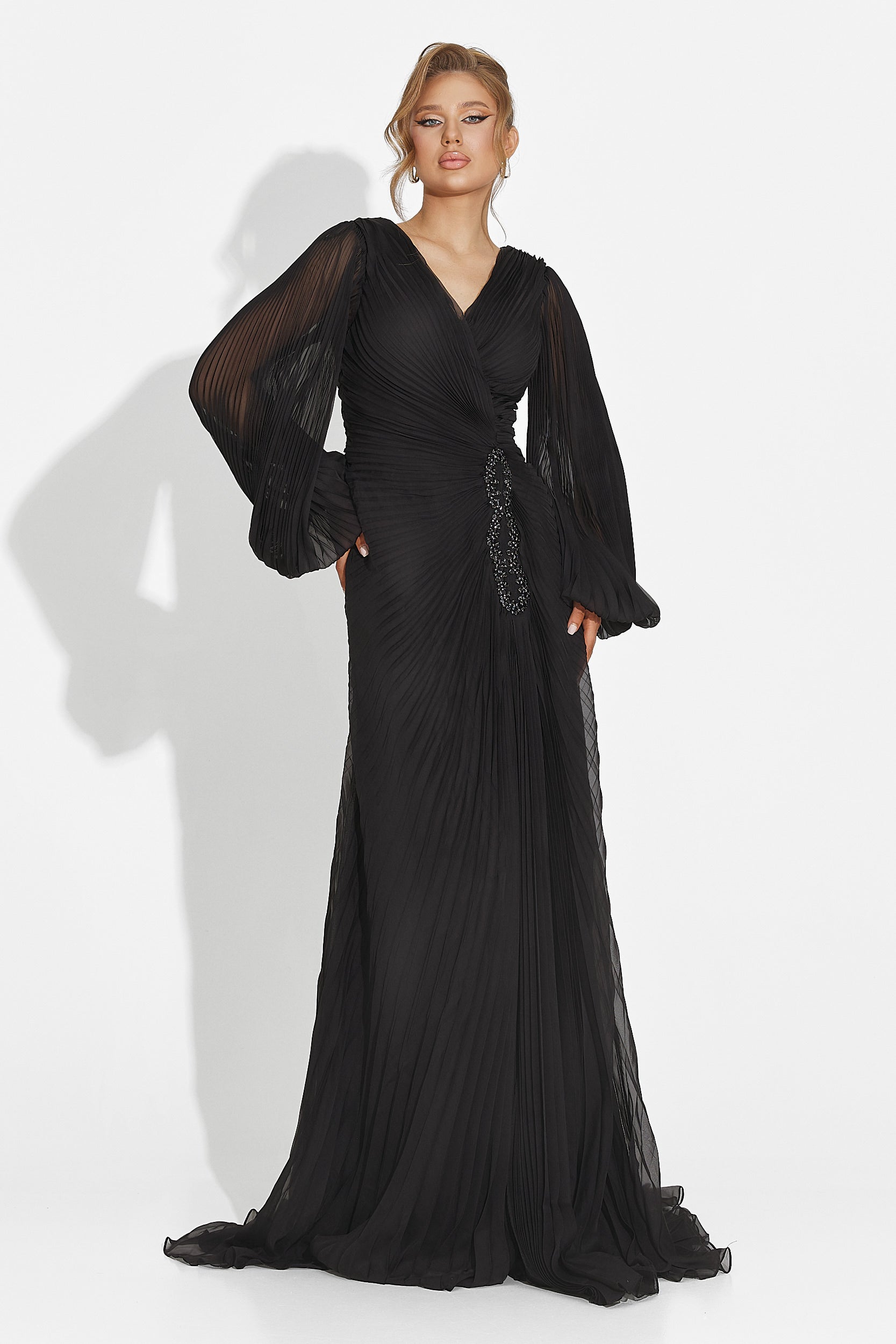 Linares Bogas Long Black Dress for Women