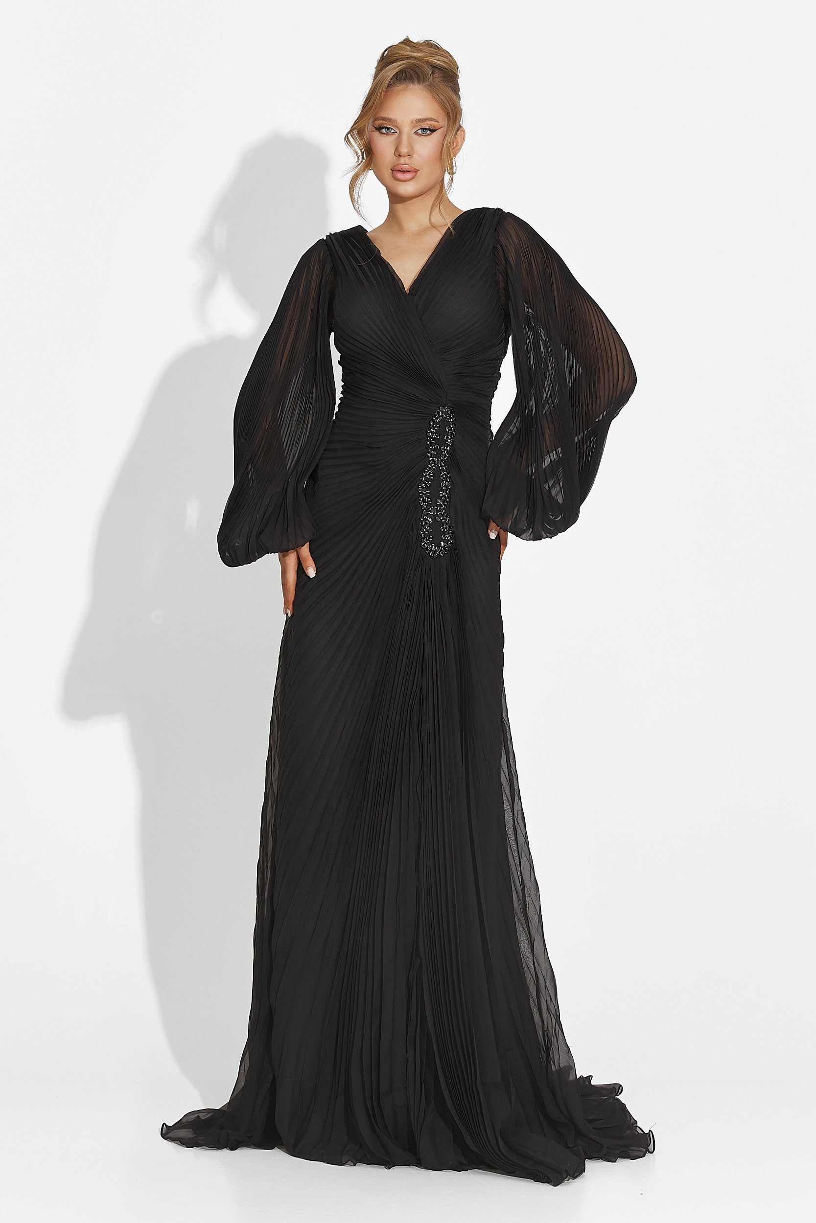 Linares Bogas Long Black Dress for Women