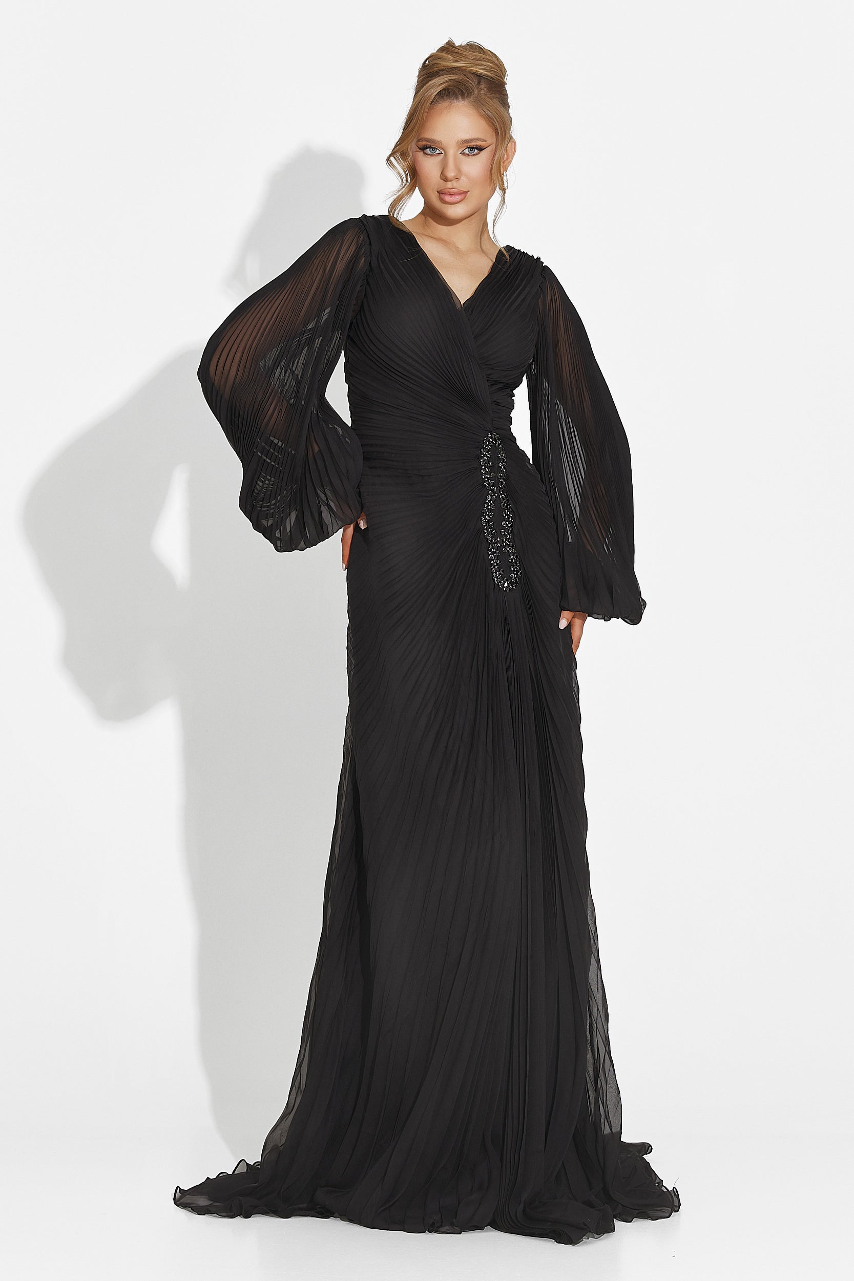 Linares Bogas Long Black Dress for Women