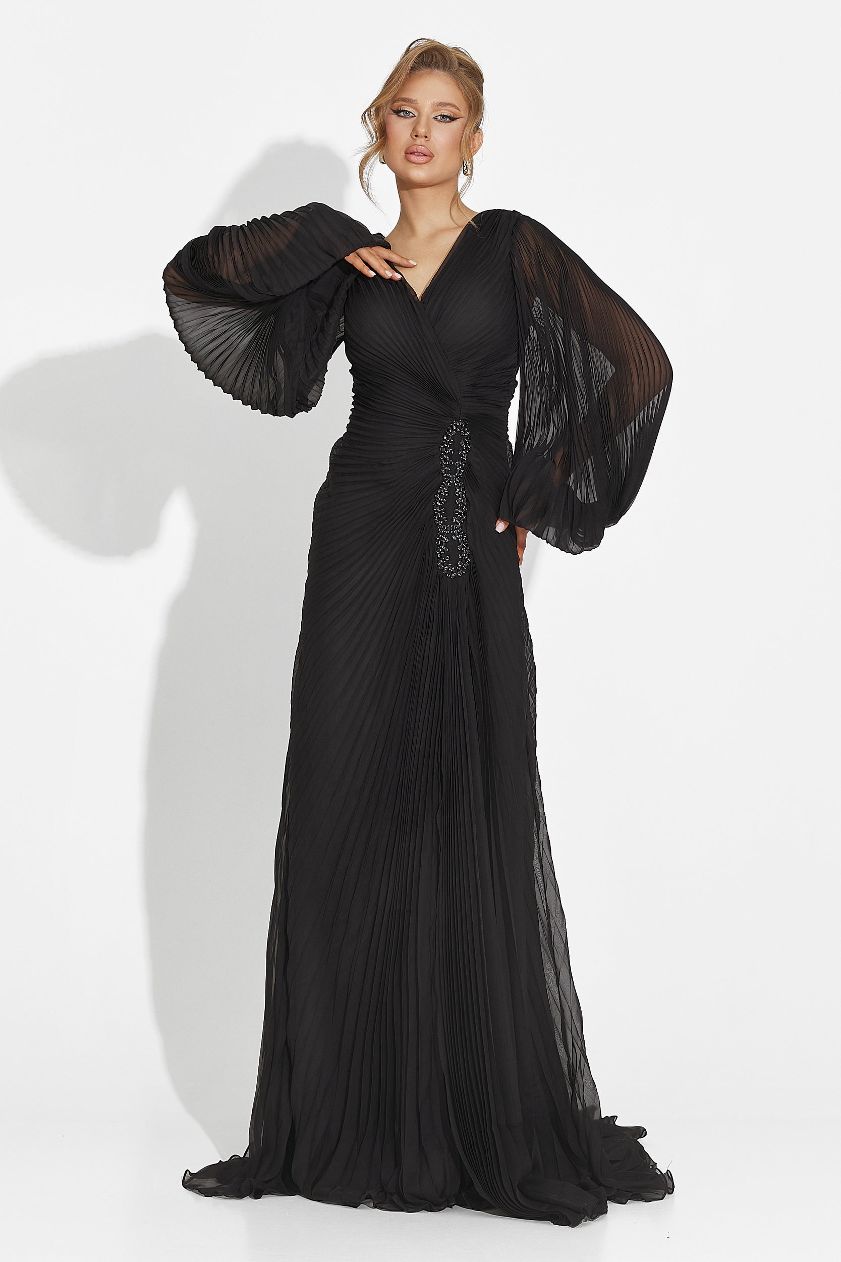 Linares Bogas Long Black Dress for Women