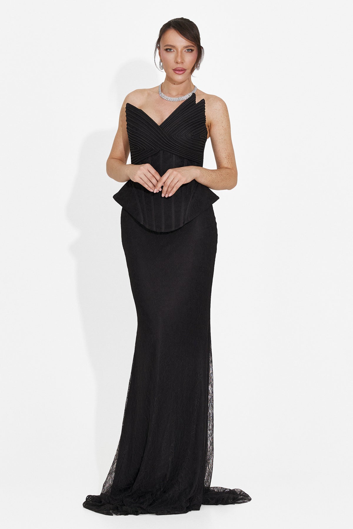 Long black women's dress Nabashia Bogas, image 9 of 9