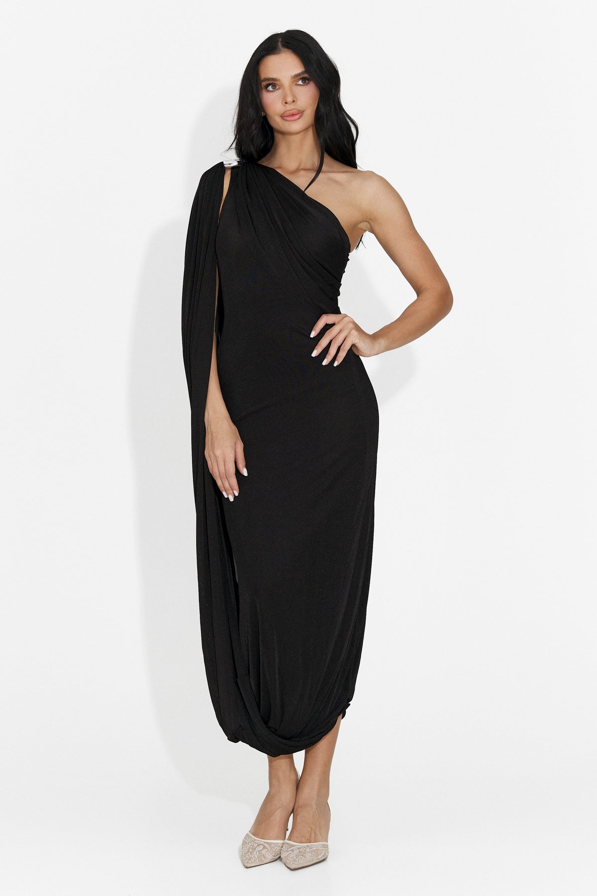 Women's long black dress Samiray Bogas, image 7 of 7
