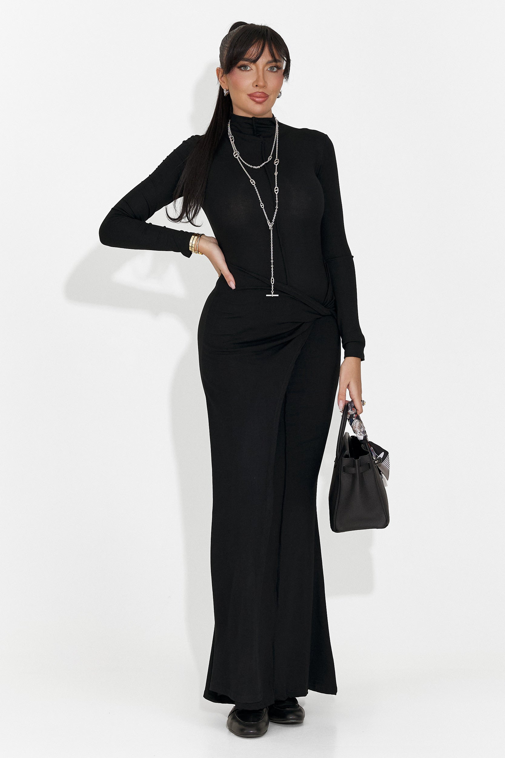 Long Black Women's Dress Sharita Bogas