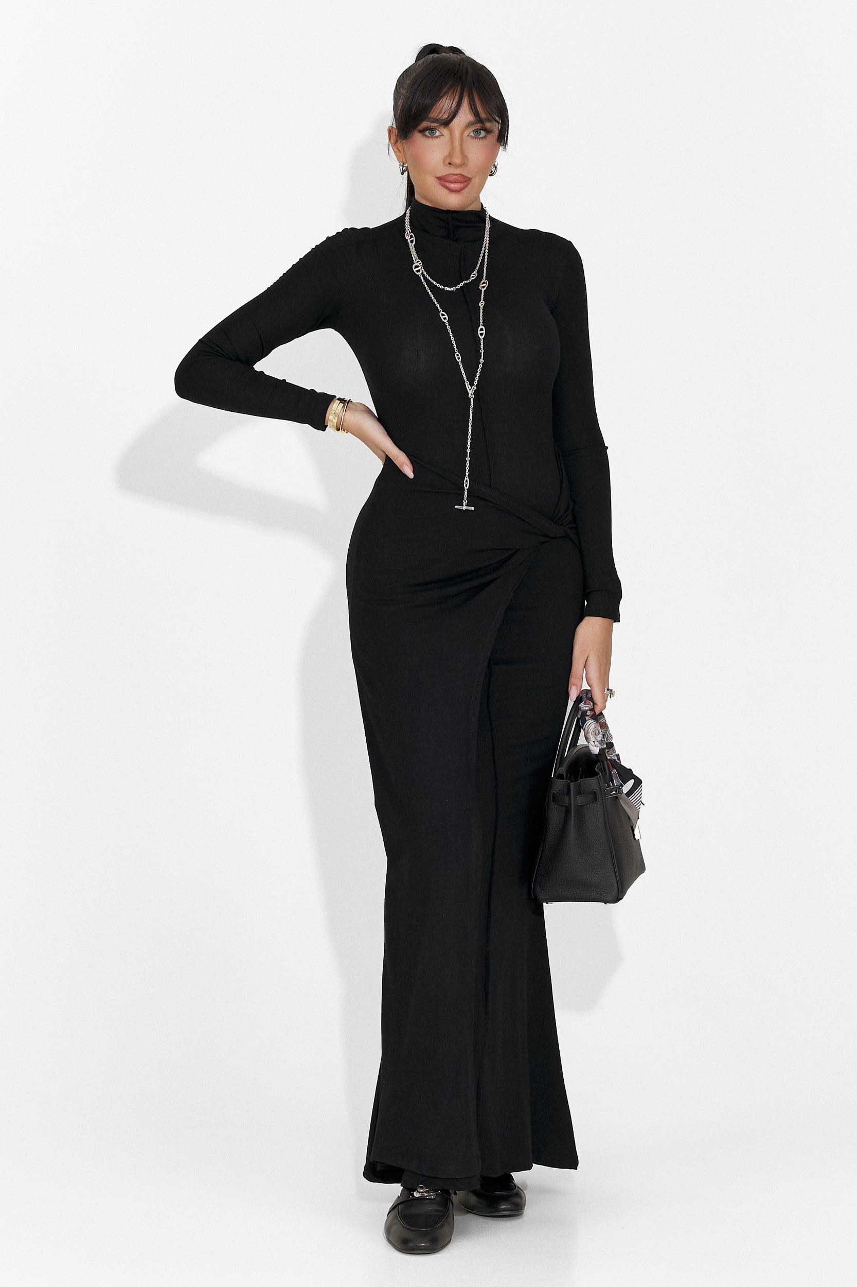 Robe Longue Noire pour Femmes de Sharita Bogas