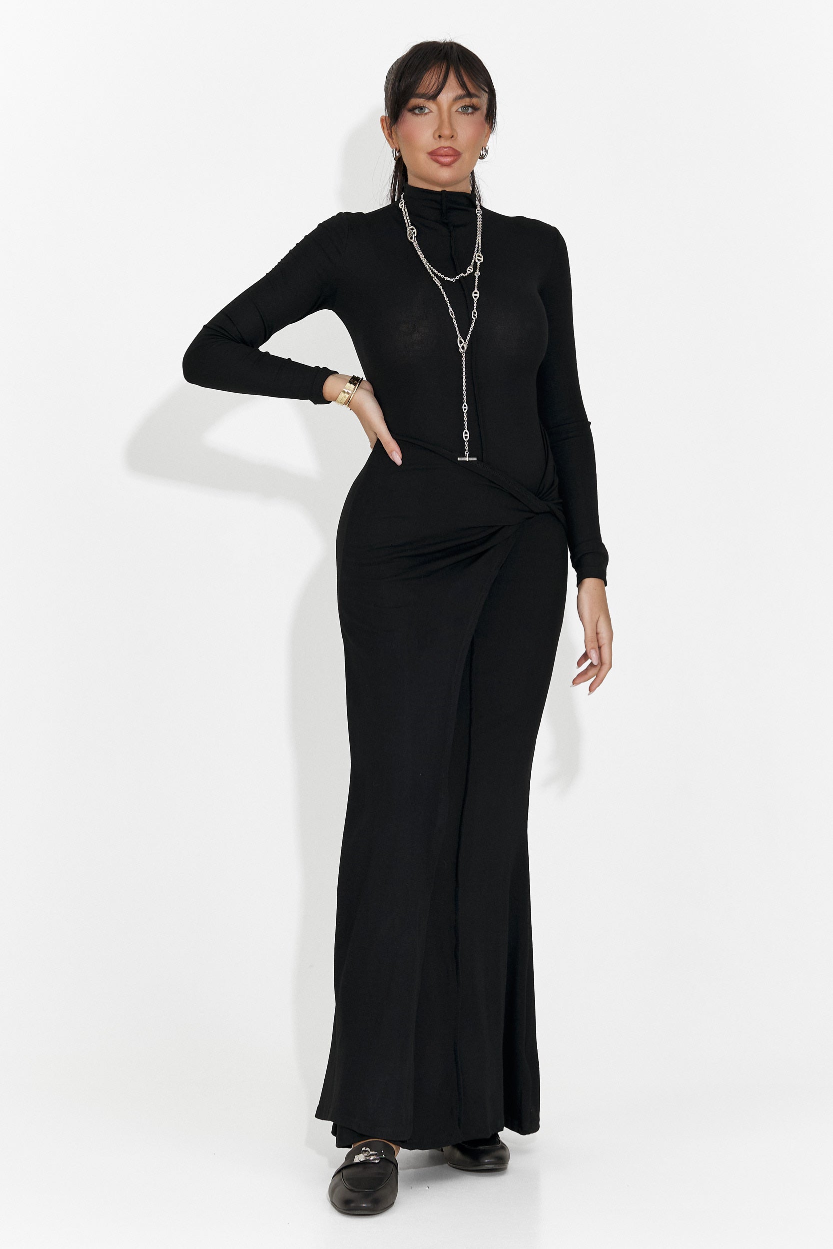 Robe Longue Noire pour Femmes de Sharita Bogas