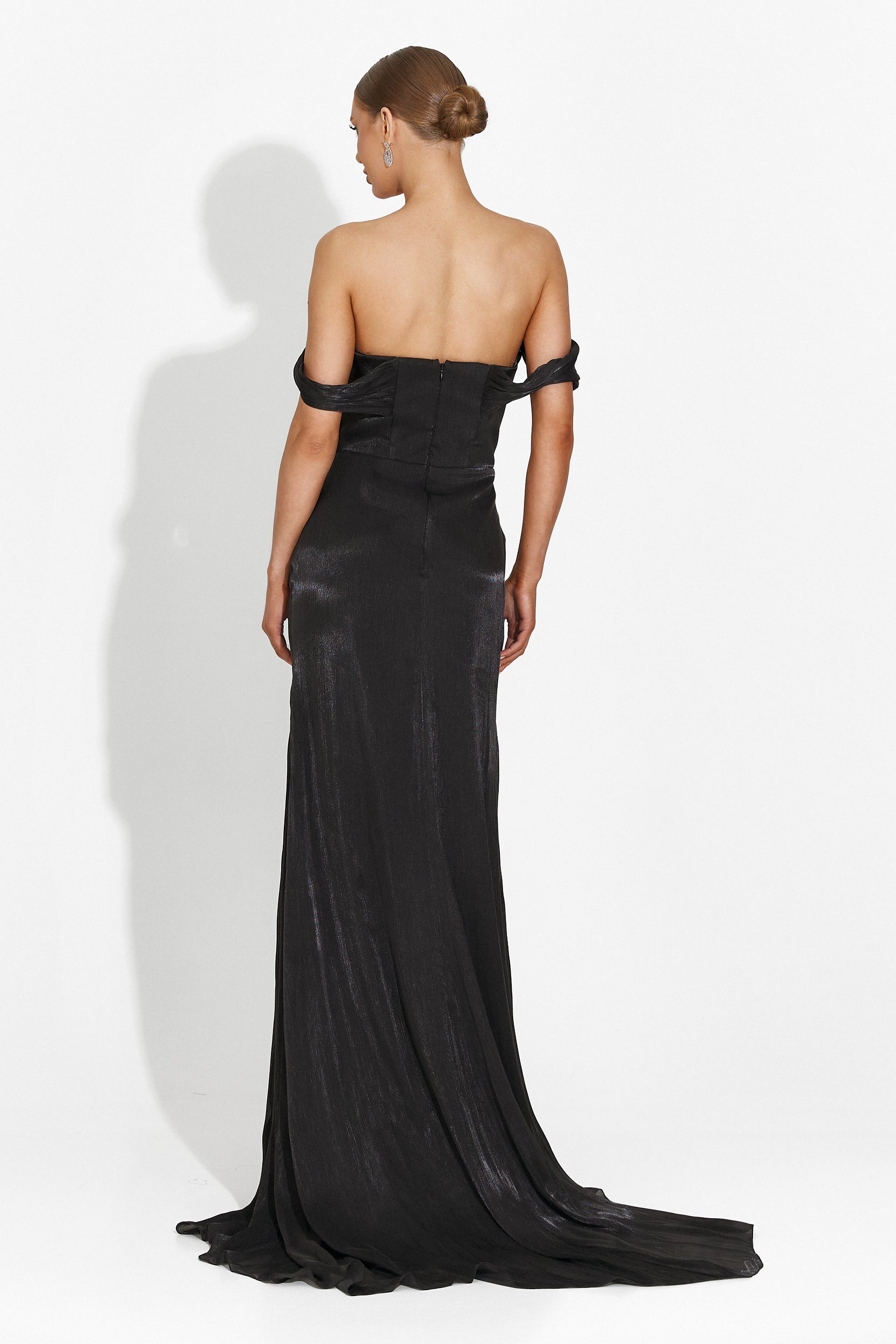 Sharmaine Bogas Long Black Ladies Dress