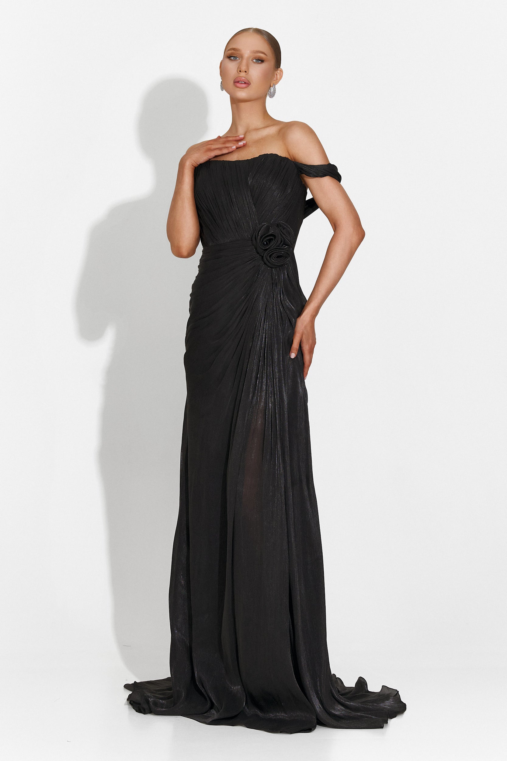 Sharmaine Bogas Long Black Ladies Dress