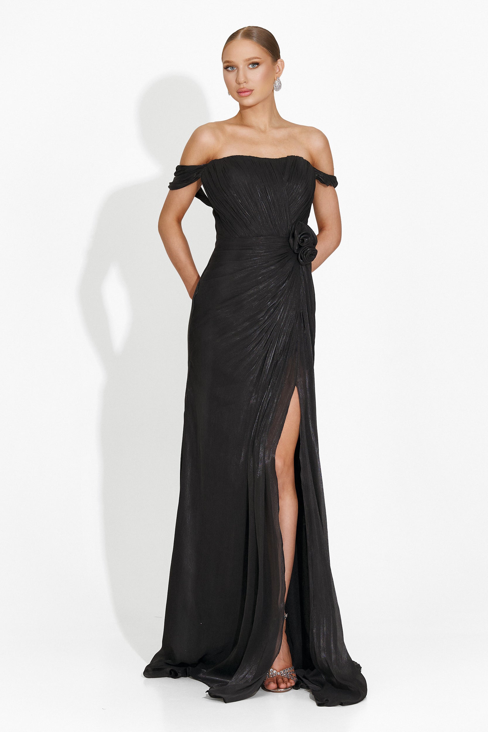 Sharmaine Bogas Long Black Ladies Dress