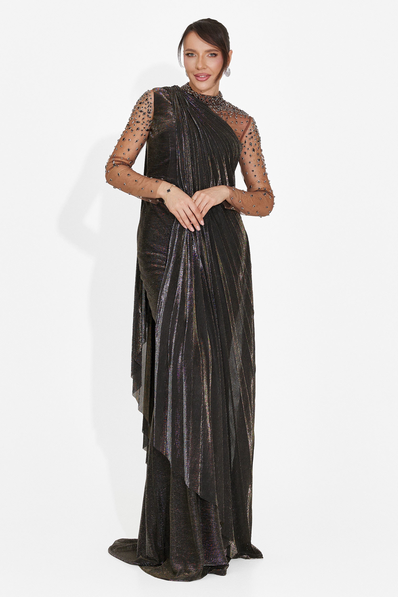 Rochie dama lunga neagra Ysaia Bogas