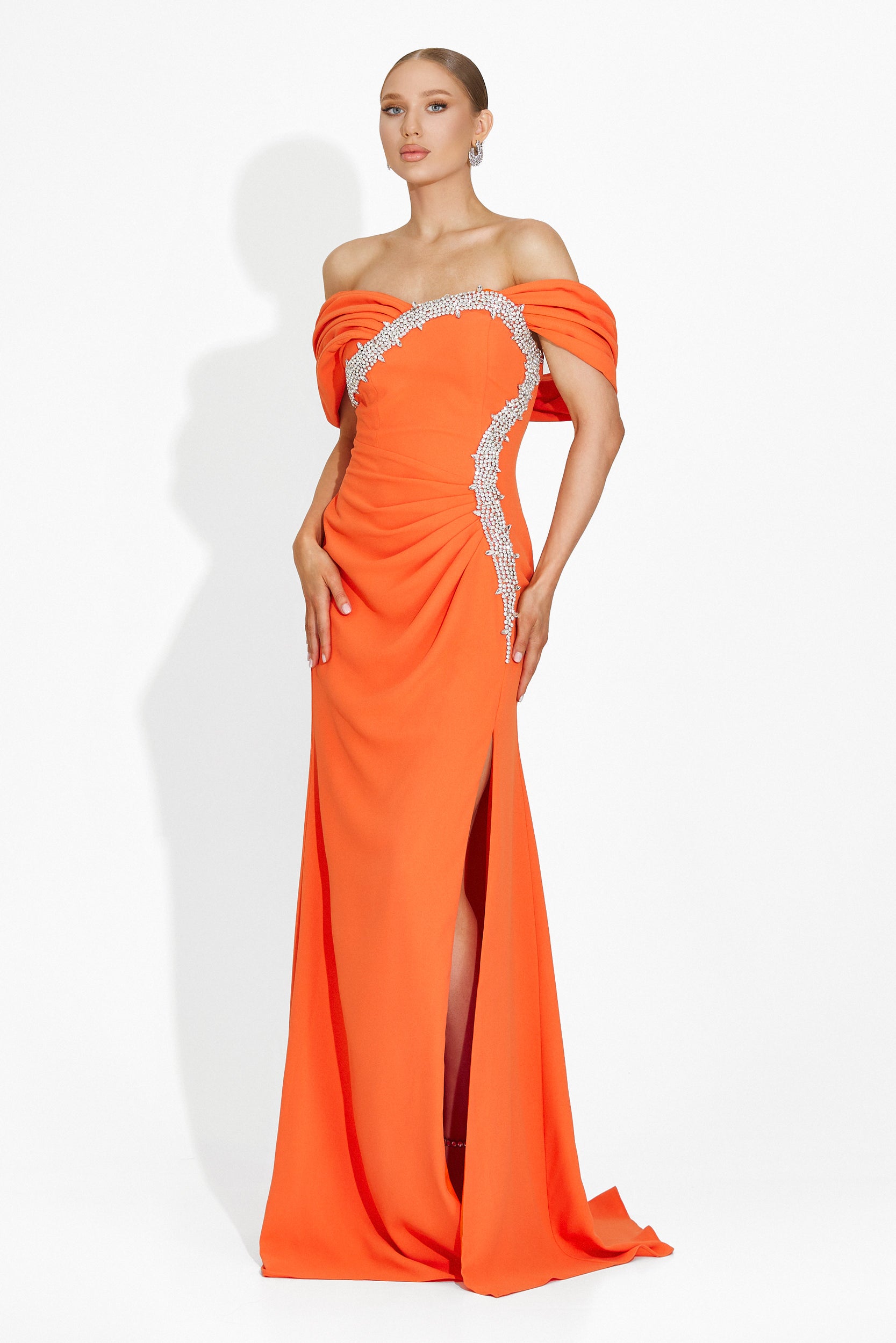 Condesa Bogas Long Orange Ladies Dress
