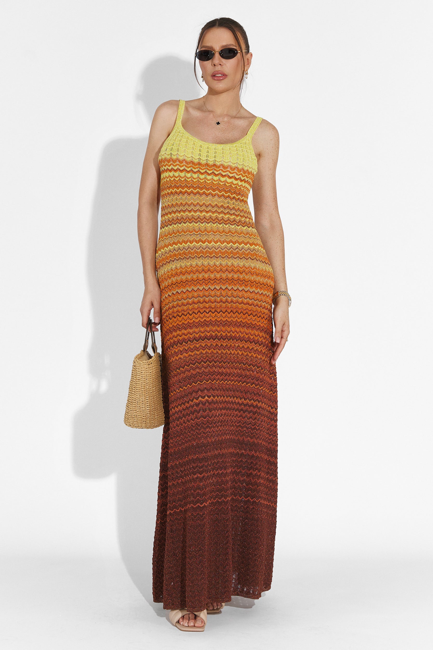 Quimphy Bogas Long Orange Ladies Dress