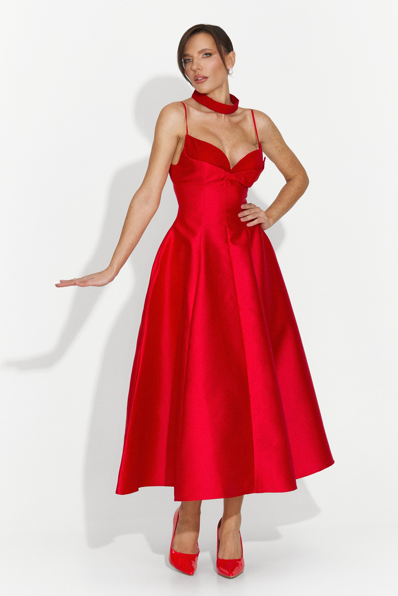 Robe femme longue rouge Coriza Bogas
