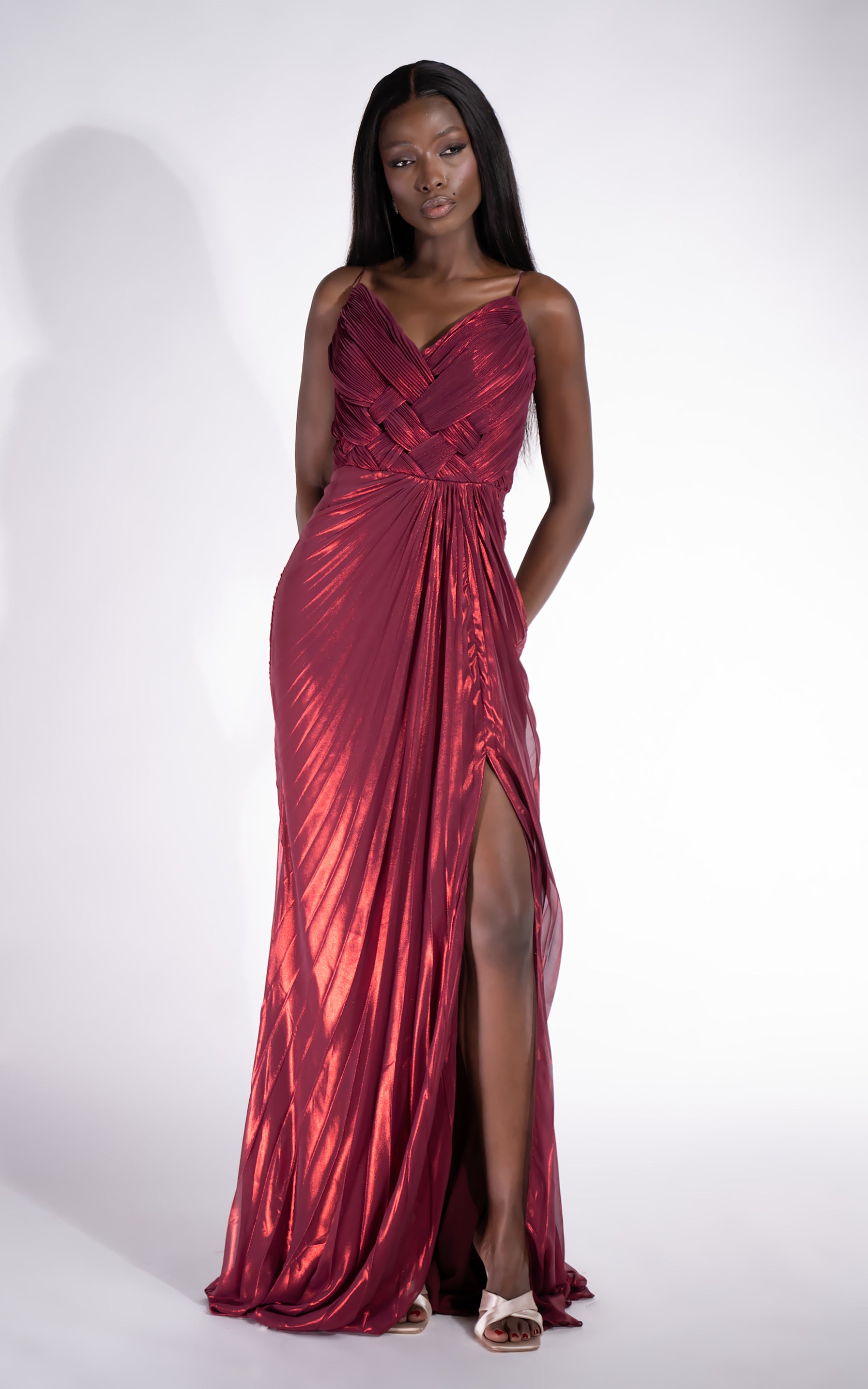 Robe longue rouge pour femme Mylanka Bogas