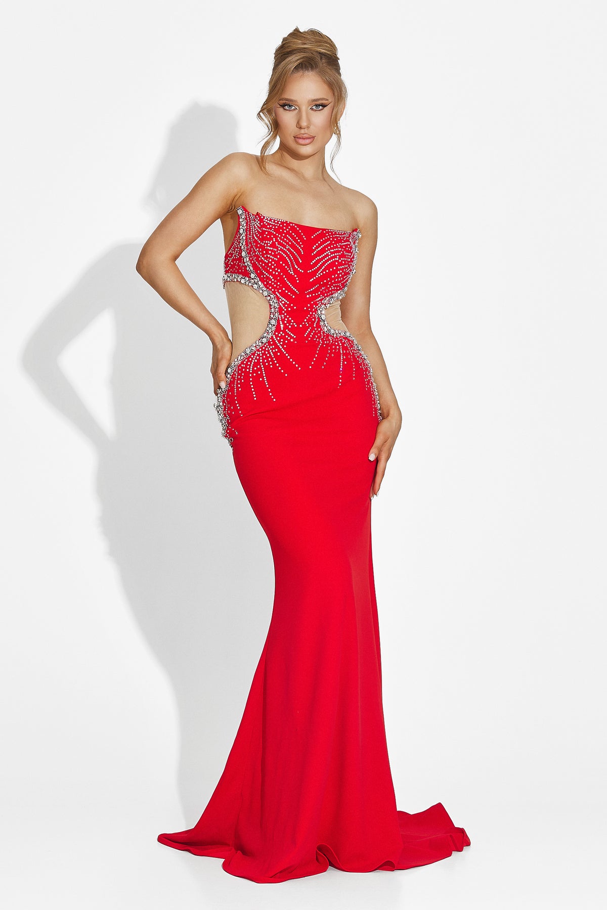 Women’s long red dress Zovina Bogas, image 1 of 11