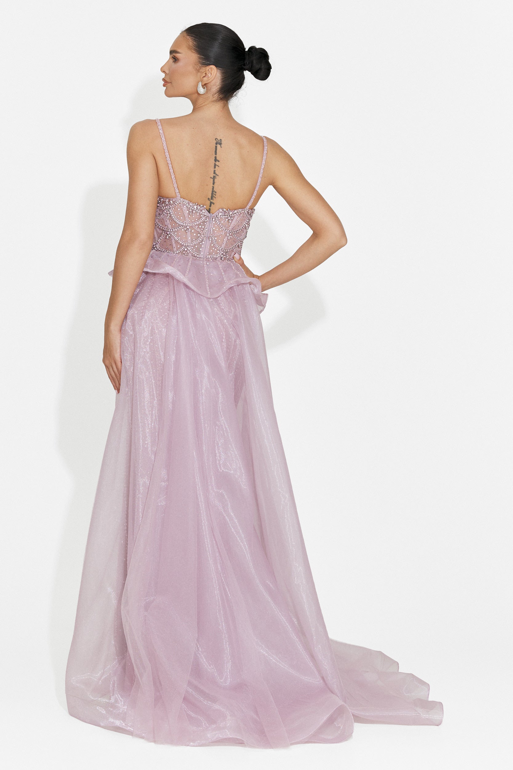Rochie dama lunga roz Frauke Bogas