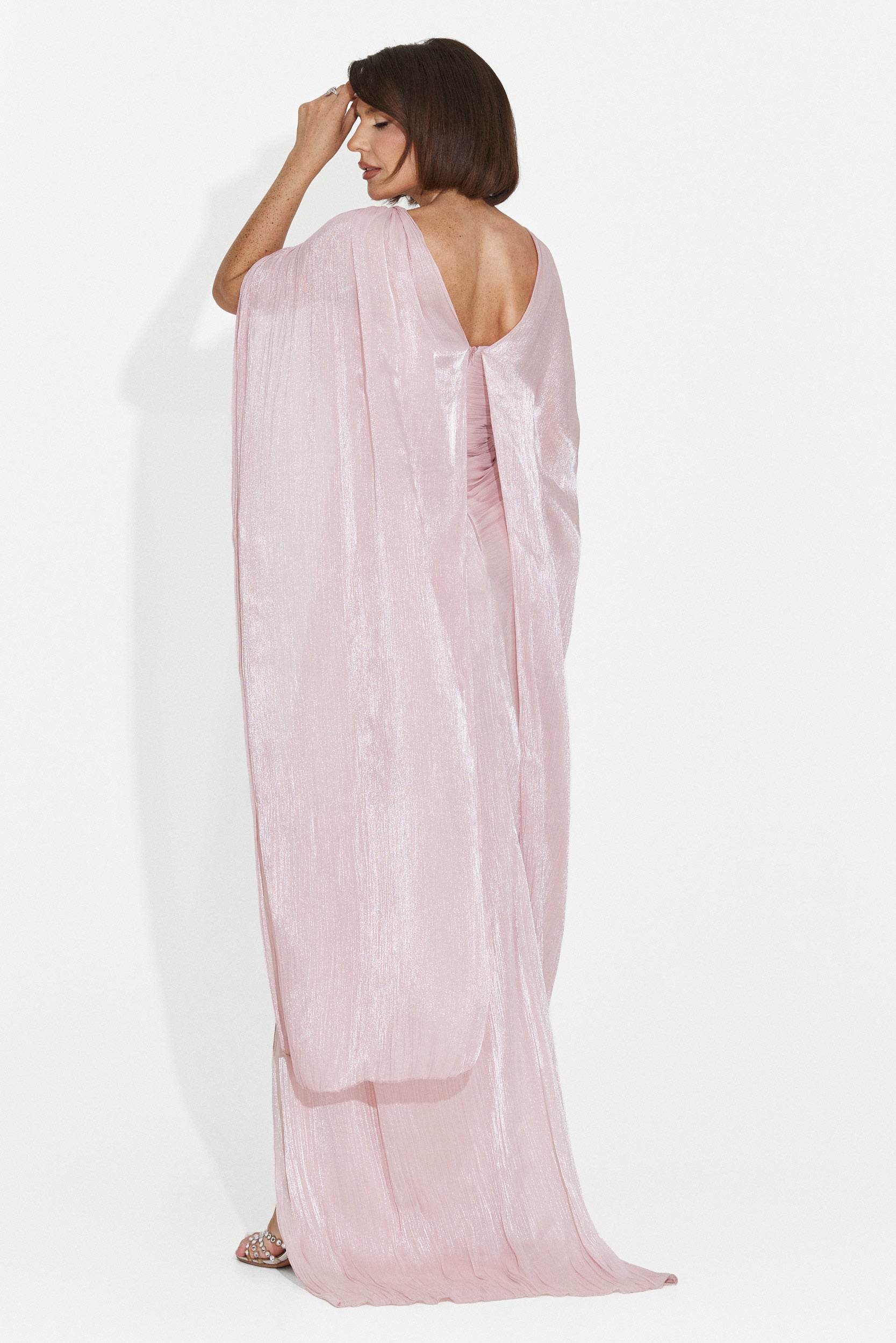 Gretas langes rosa Damenkleid