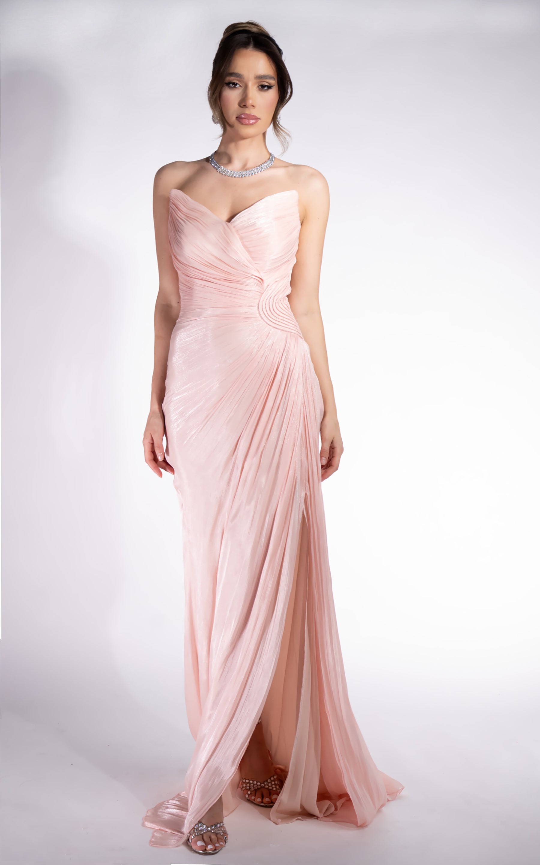 Klarisa Bogas Long Pink Ladies Dress