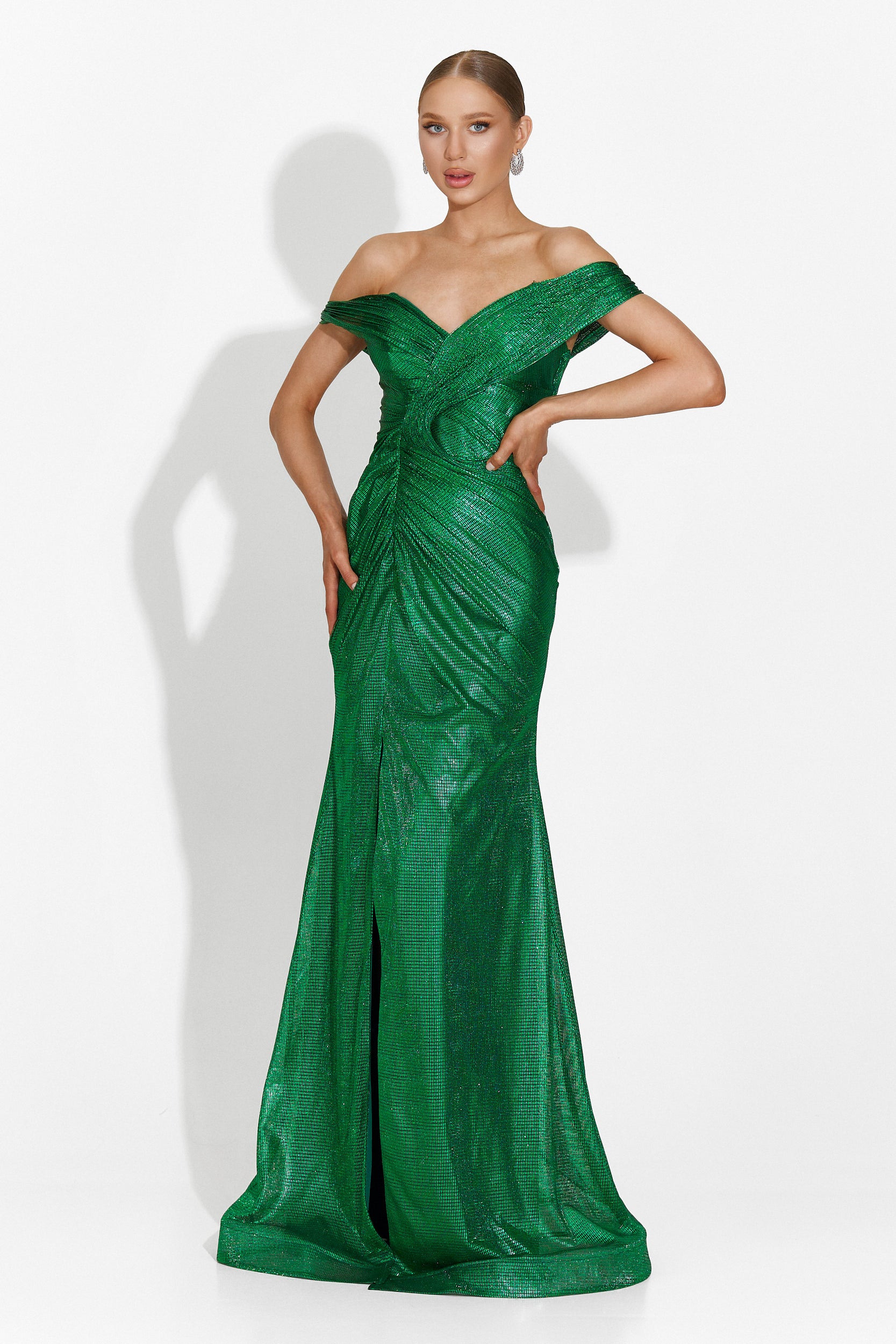 Stephane Bogas Long Green Dress for Women