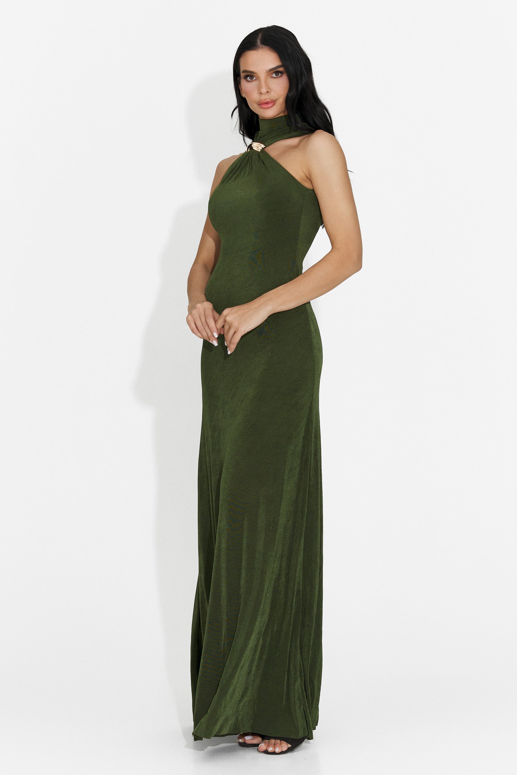 Rochie dama lunga verde Alecsona Bogas