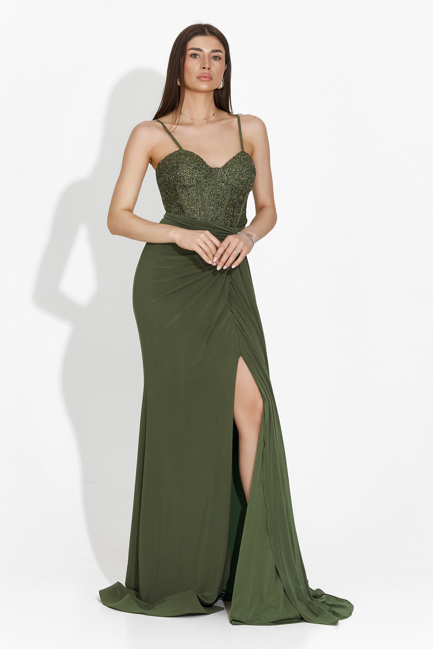 Robe longue verte pour femme Alexandria Bogas