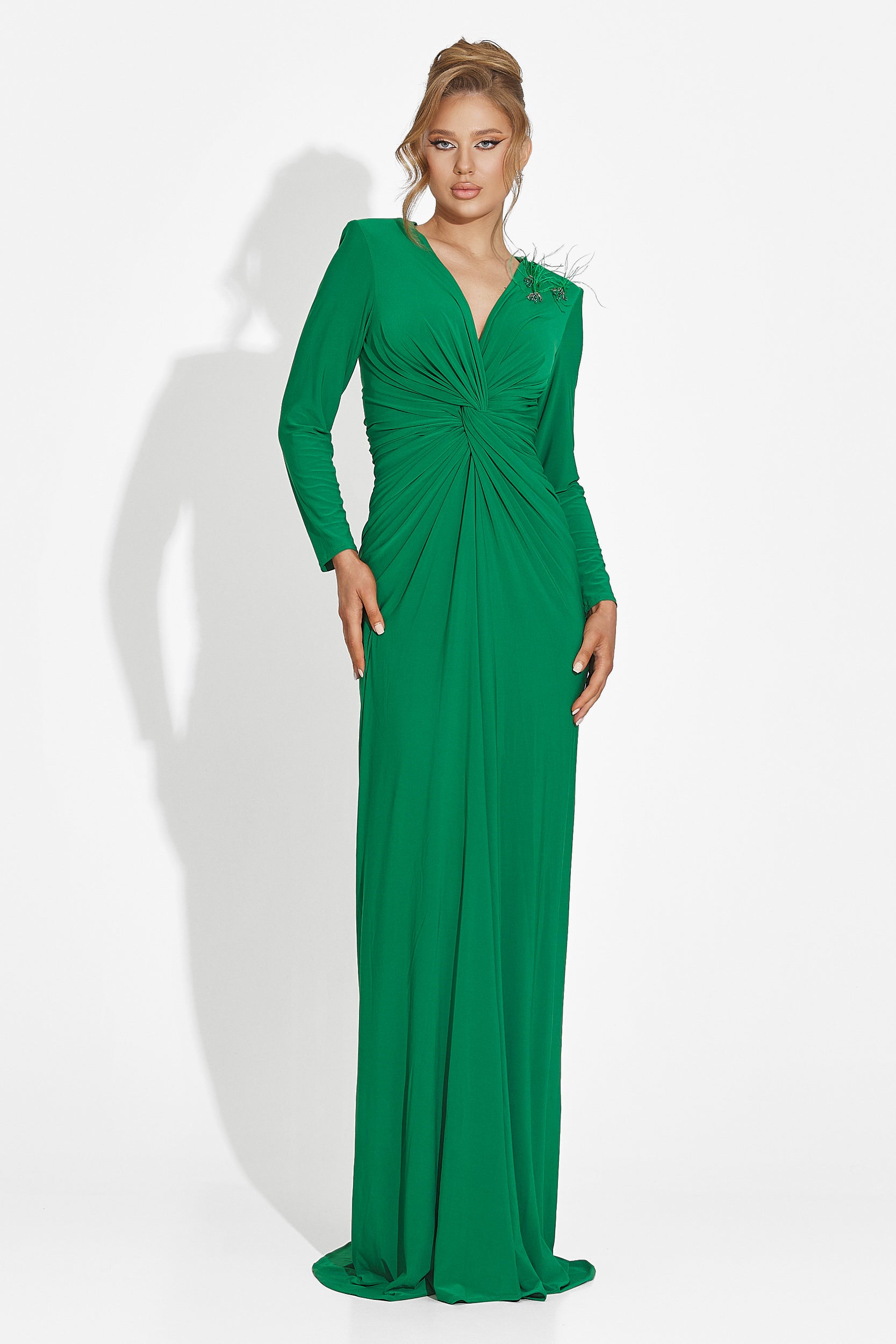 Ensa Bogas Long Green Ladies Dress