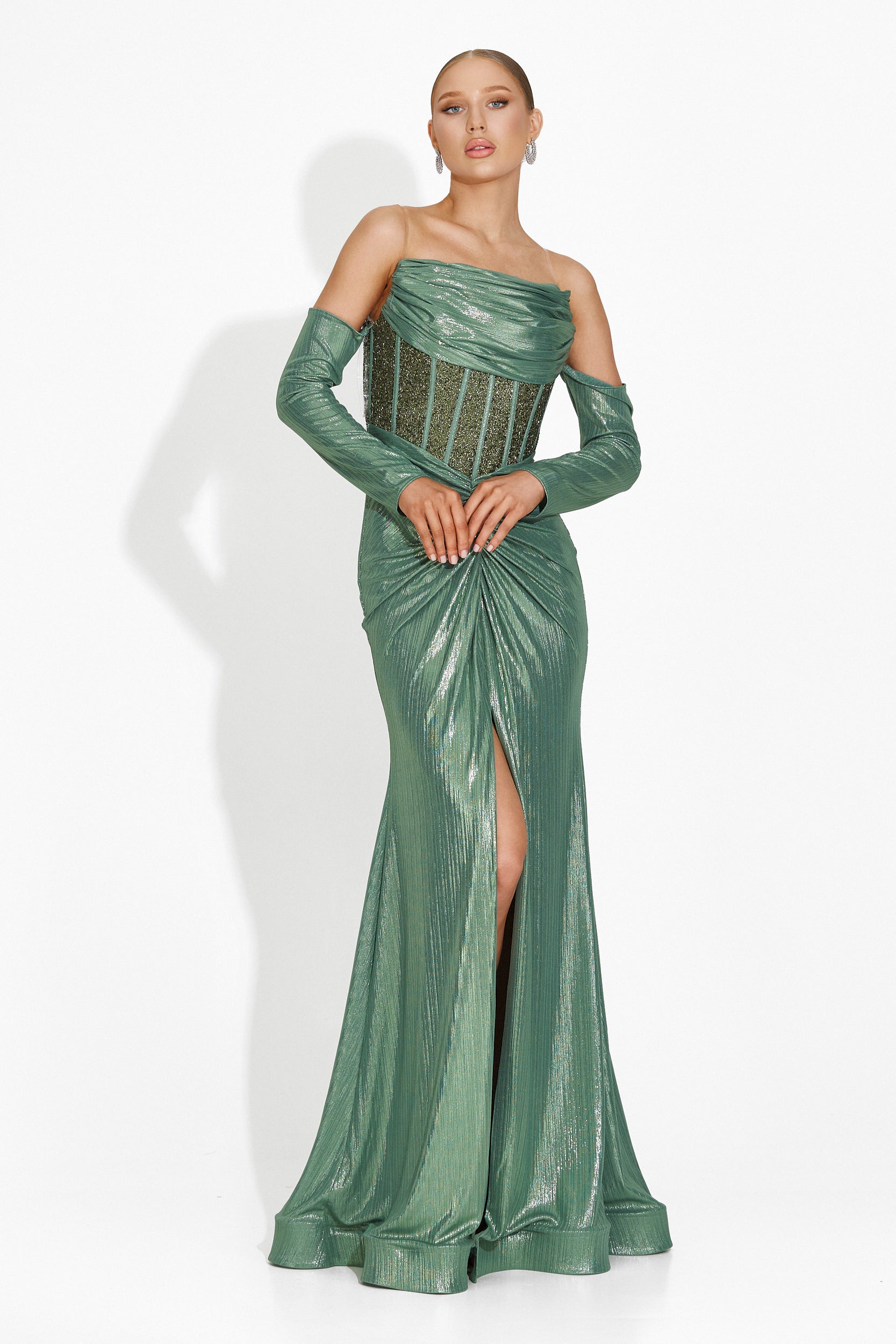 Fredricka Bogas Long Green Ladies Dress