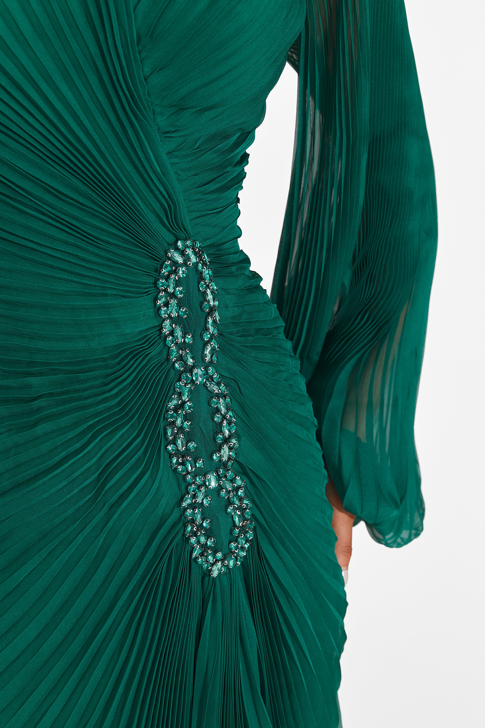 Linares Bogas Long Green Dress for Women