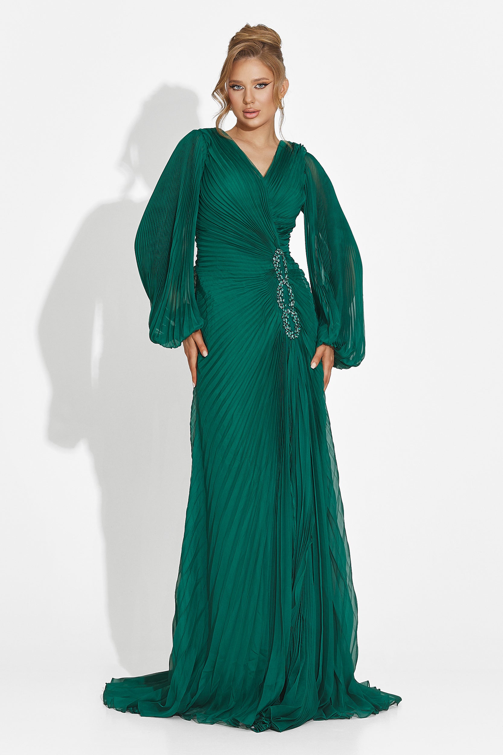 Linares Bogas Long Green Dress for Women