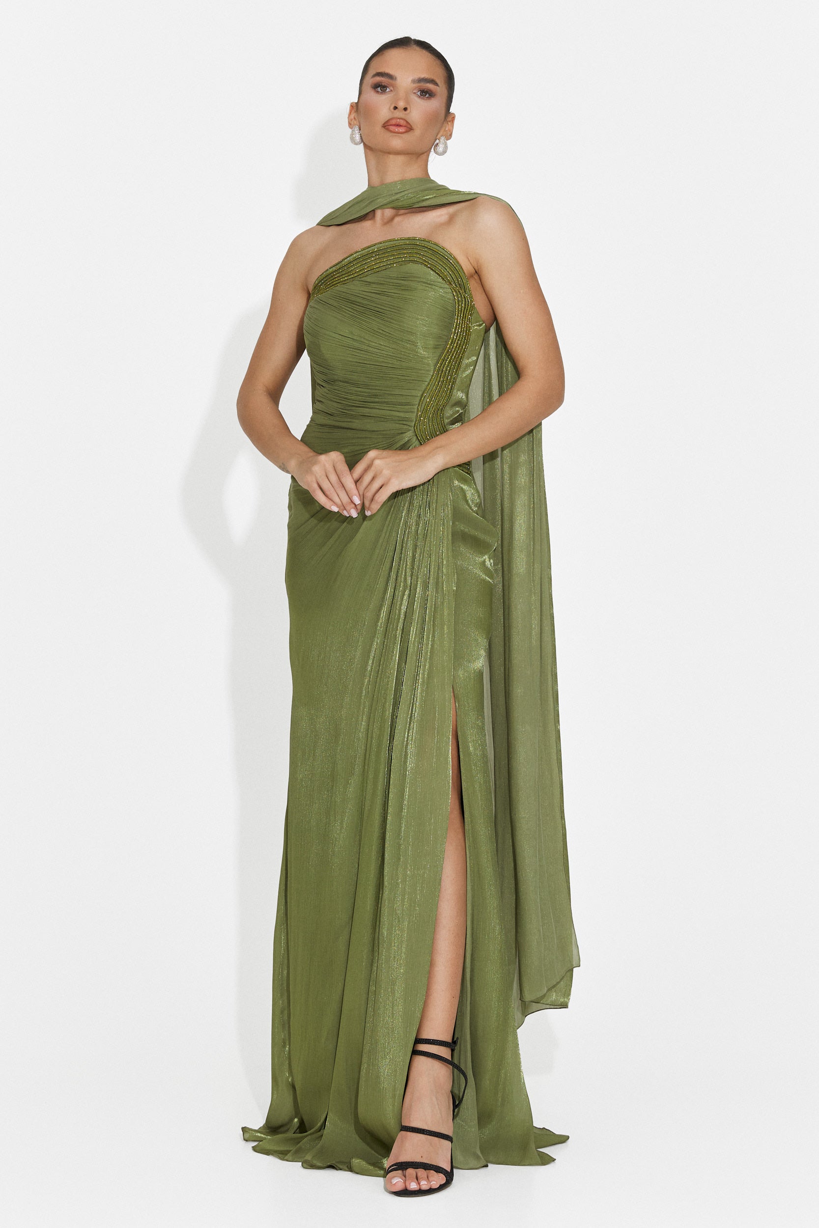 Moritz Bogas langes grünes Kleid für Frauen