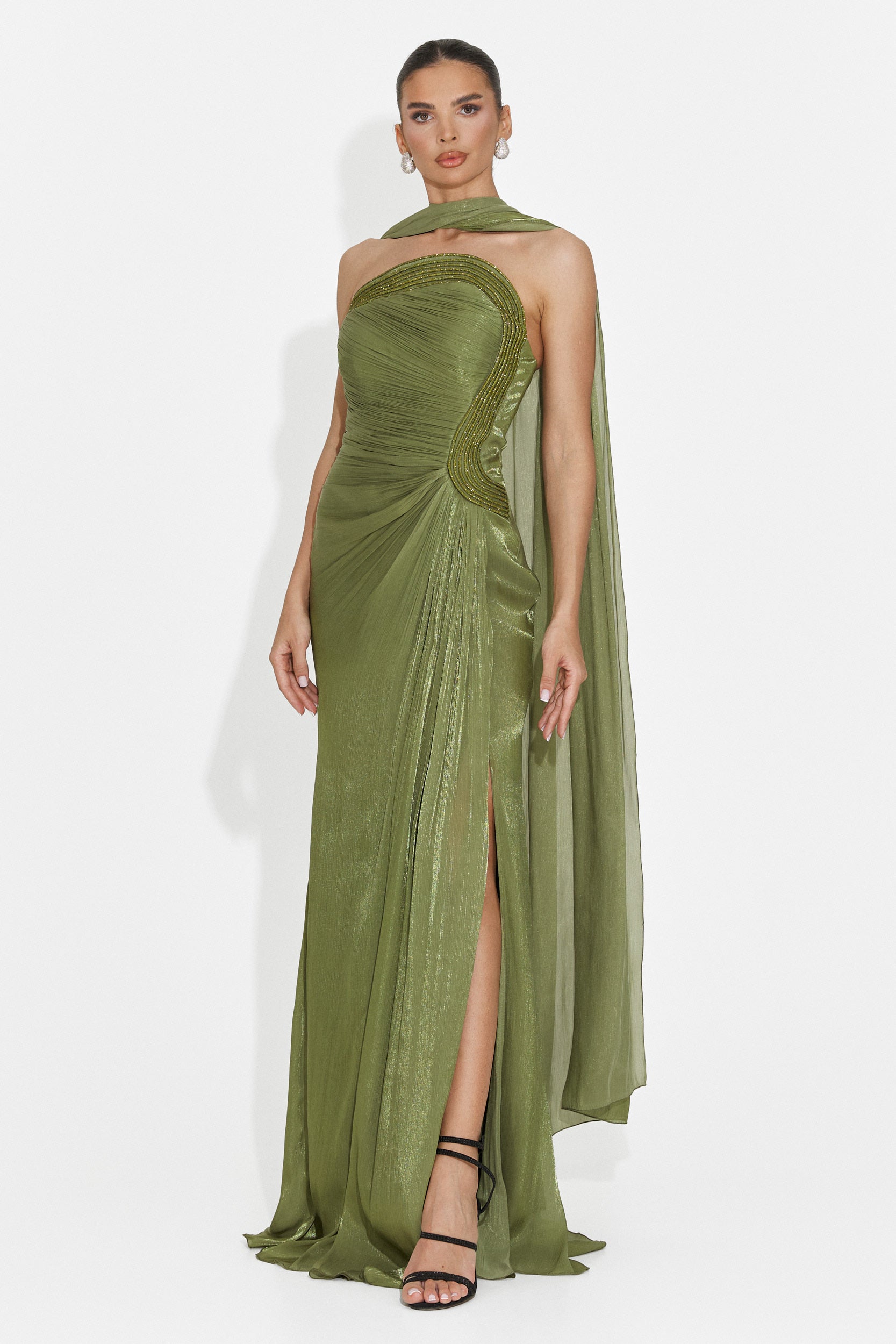 Moritz Bogas langes grünes Kleid für Frauen