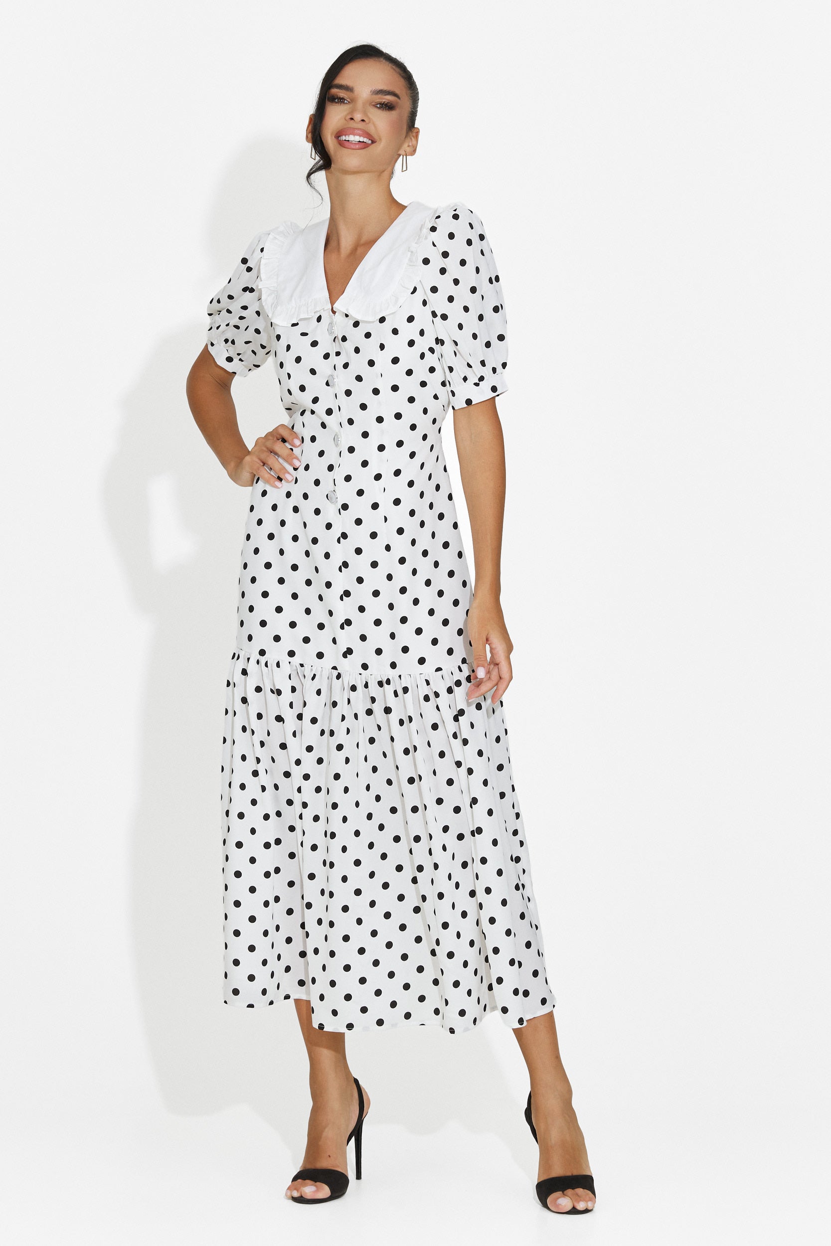 Midi white women's dress Anita Bogas