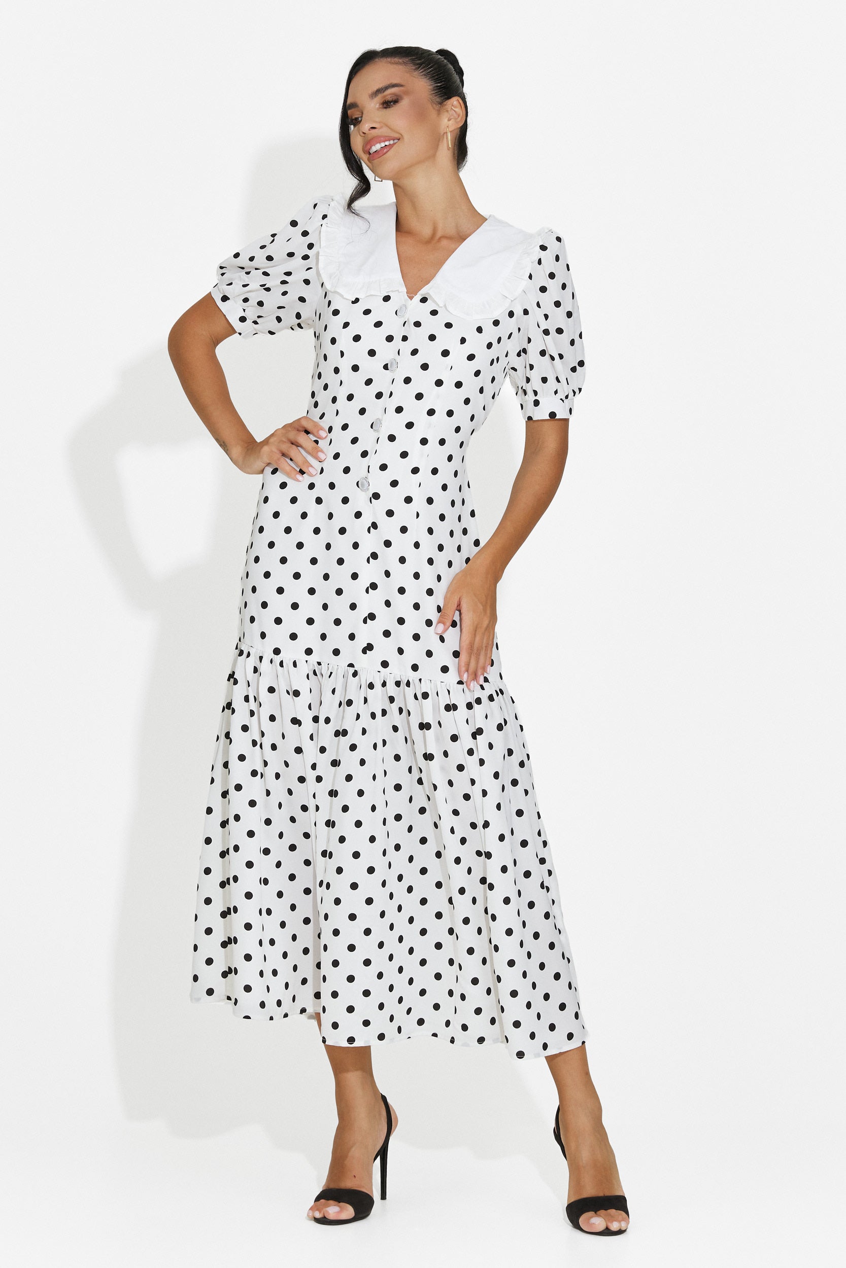 Midi white women's dress Anita Bogas
