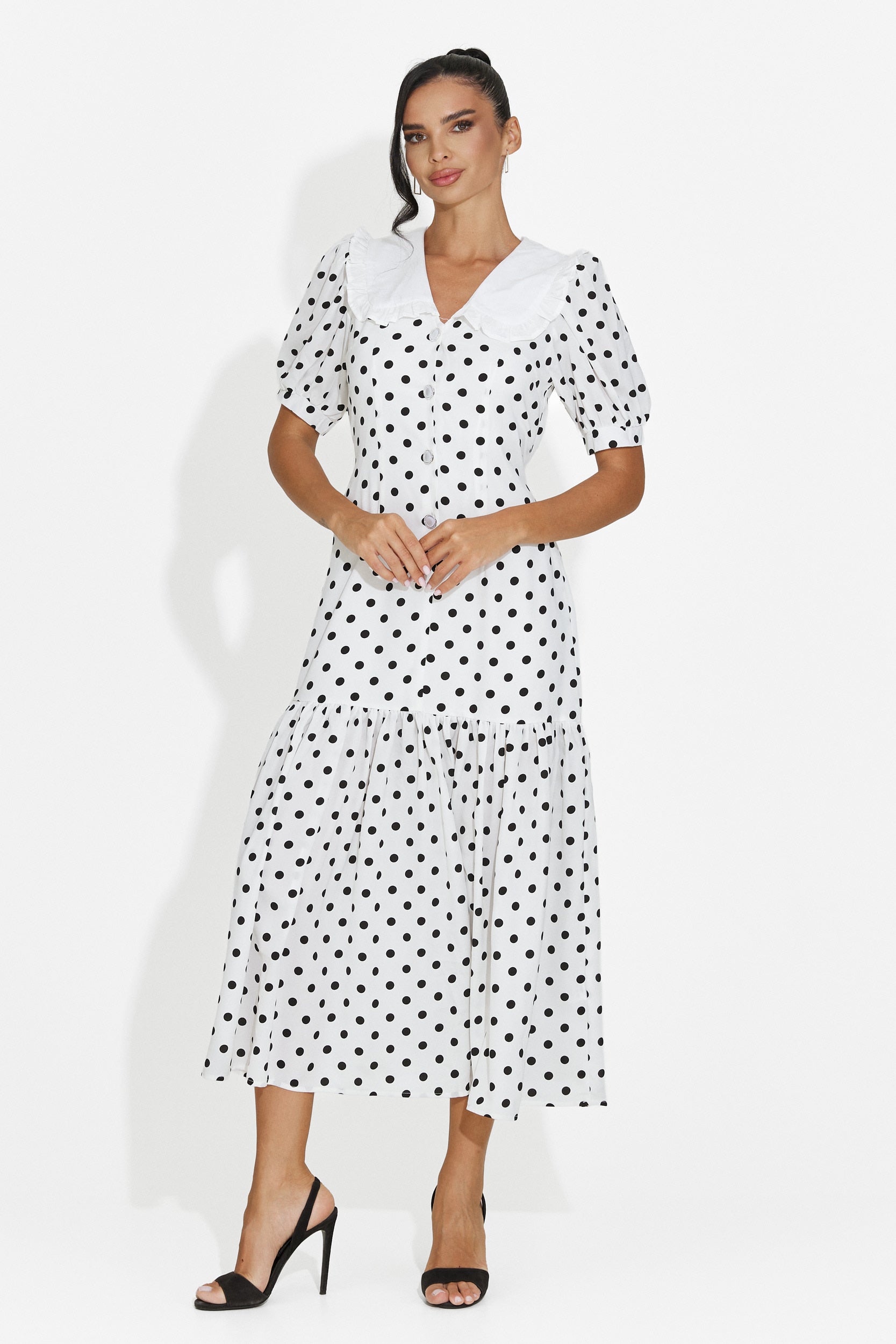 Midi white women's dress Anita Bogas