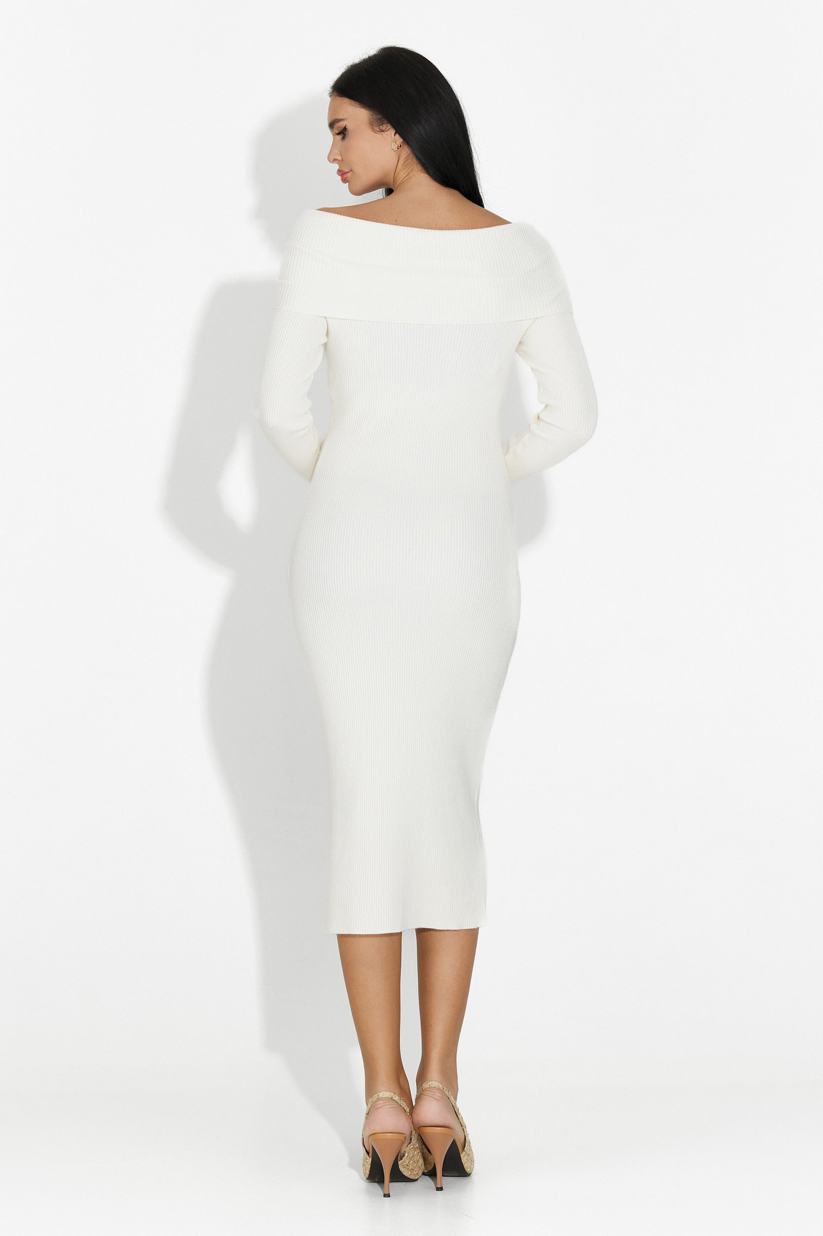 Beige midi damklänning Velana Bogas