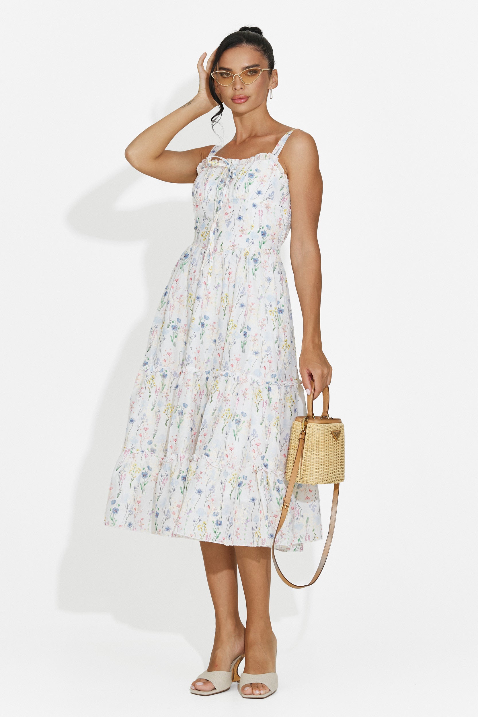 Vestido midi azul de mujer Alisa Bogas