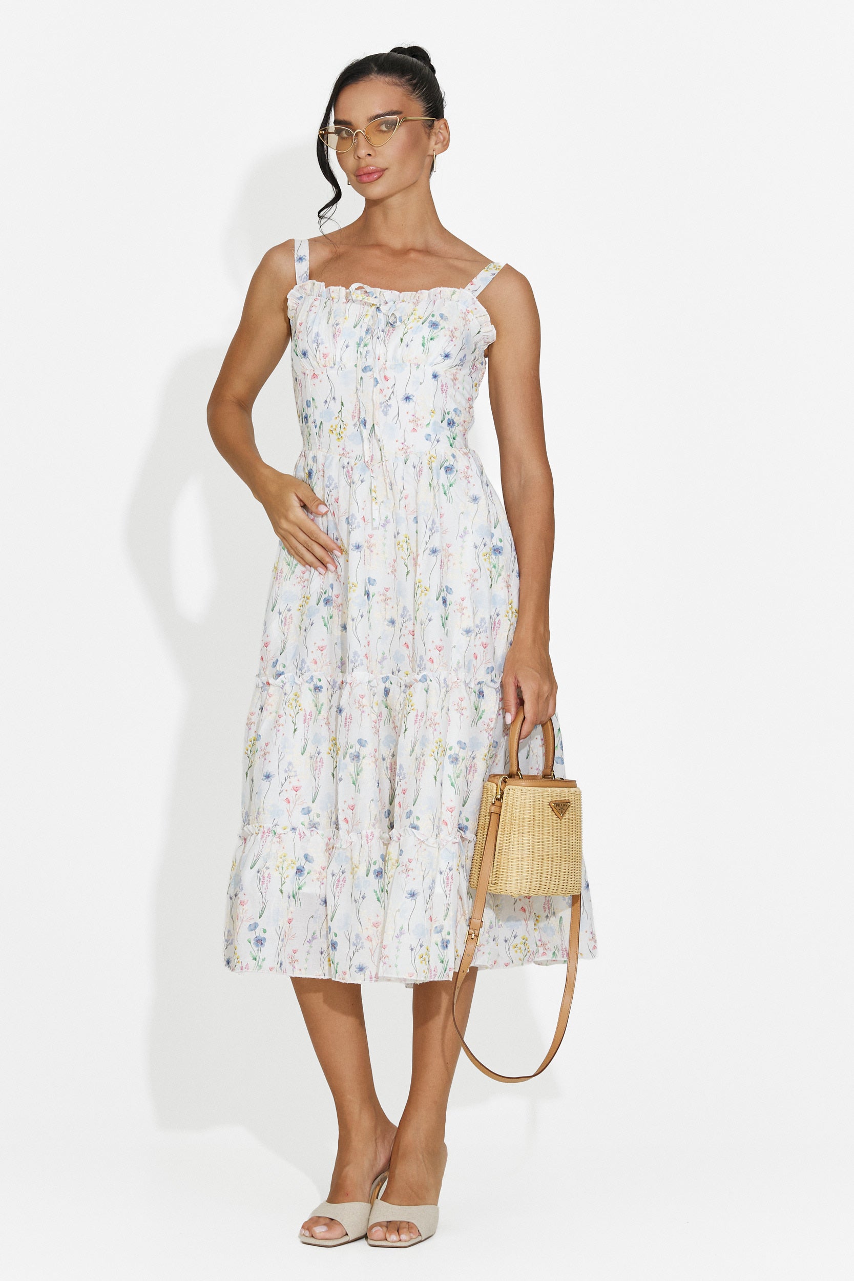 Vestido midi azul de mujer Alisa Bogas