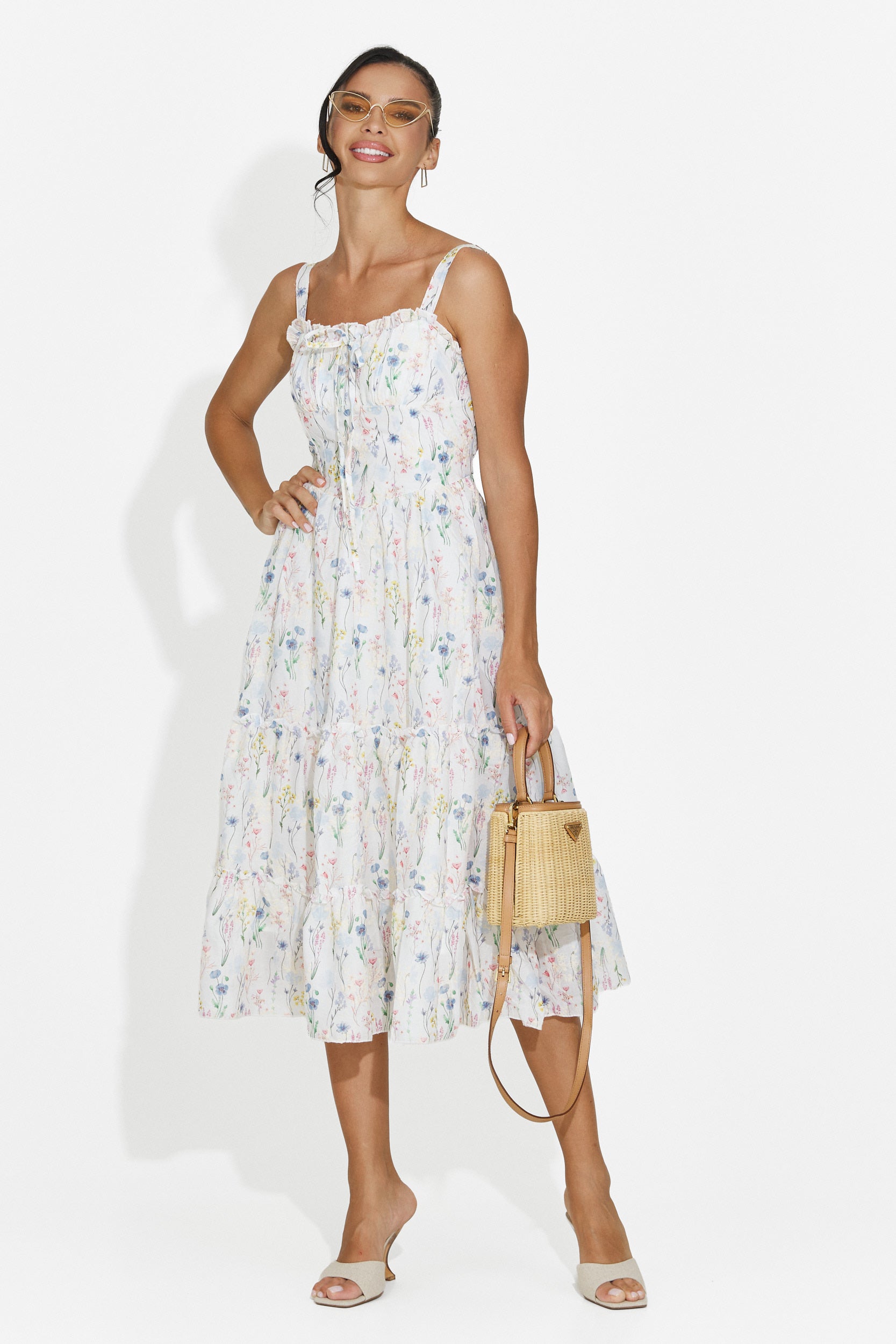 Vestido midi azul de mujer Alisa Bogas