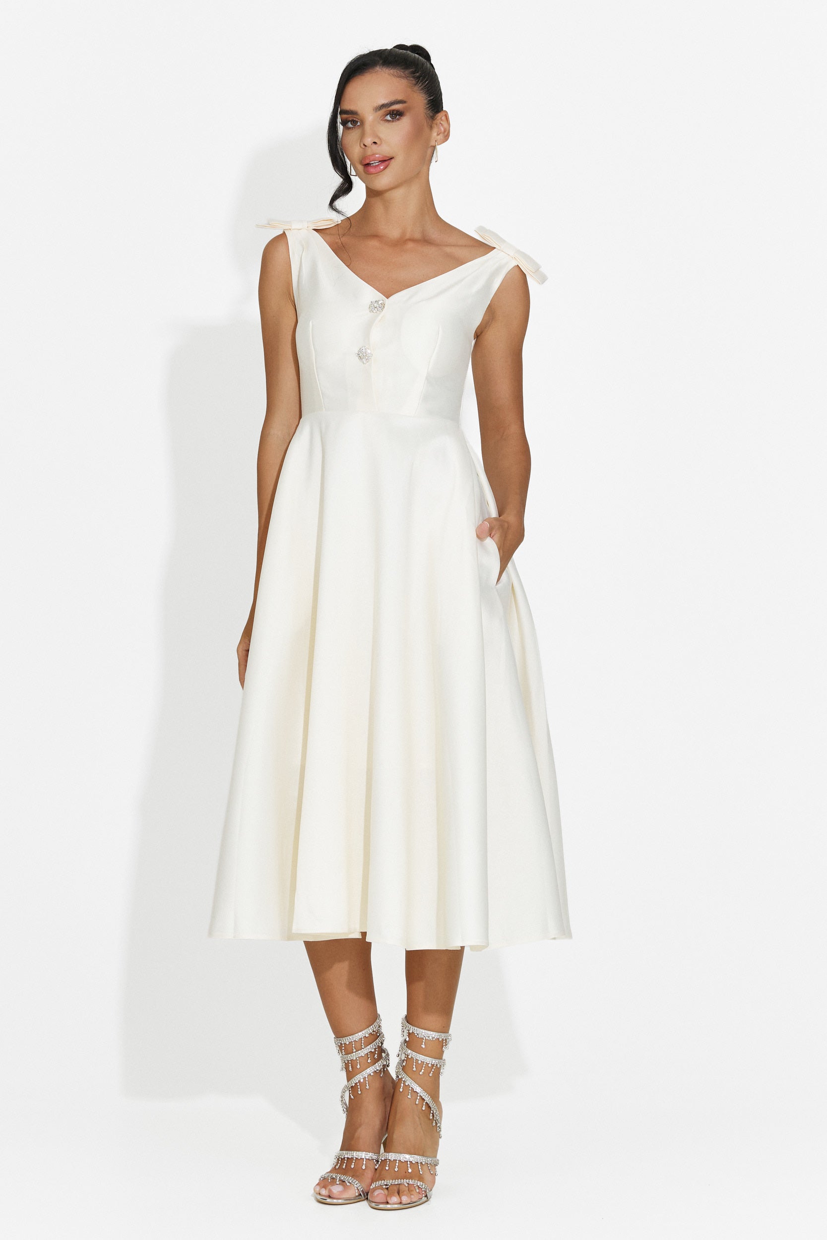 Women's midi cream dress Ayanda Bogas