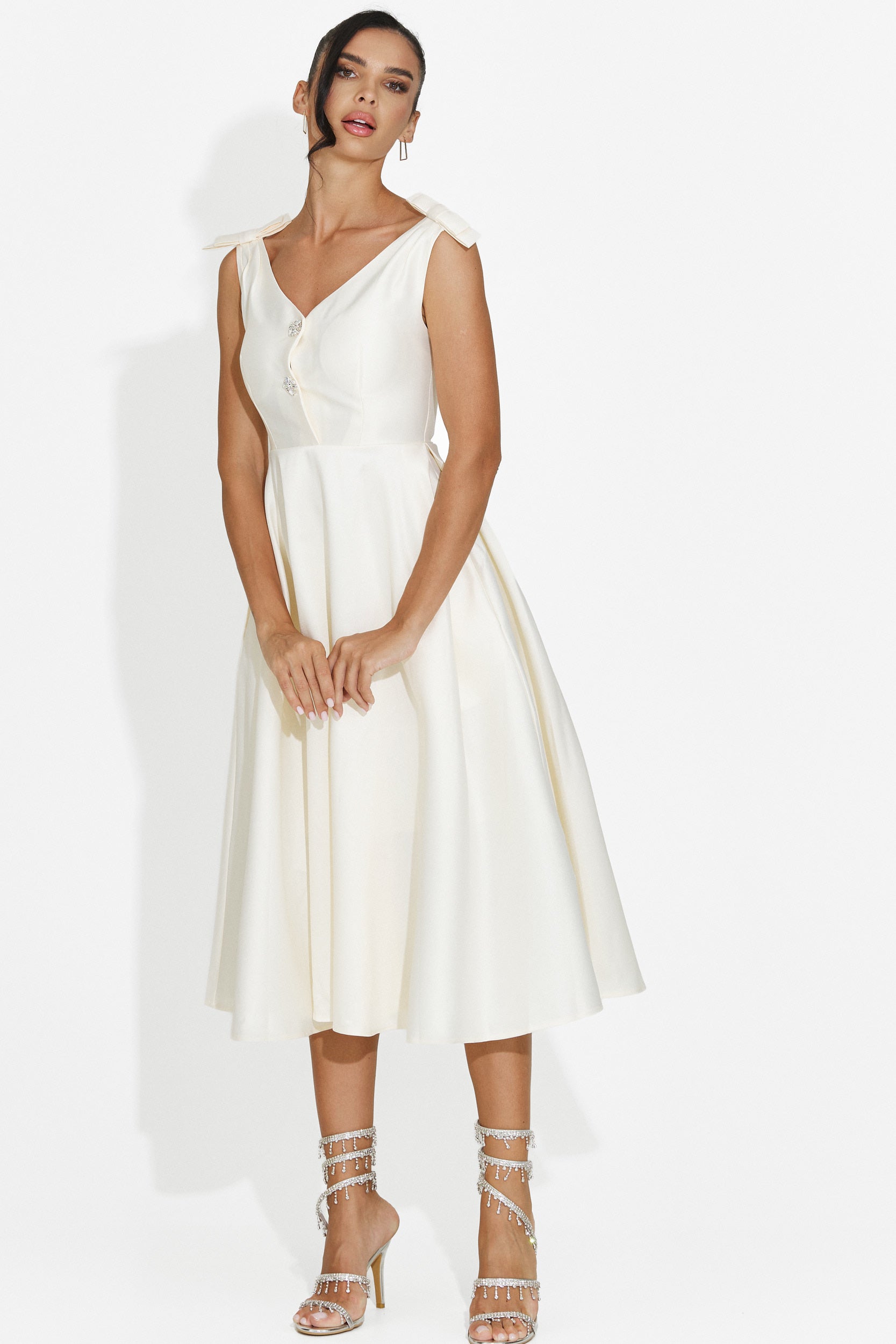 Fuchsia midi women's dress Ayanda Bogas