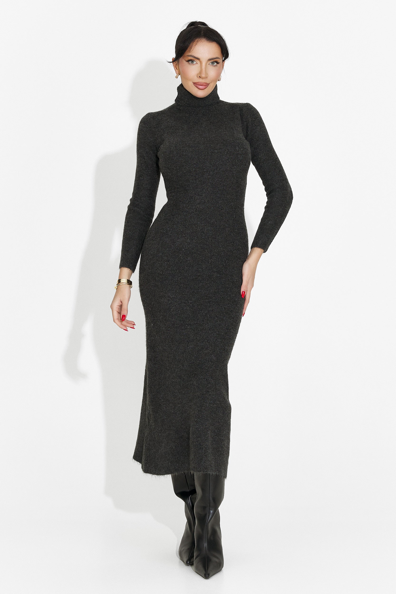 Graues Damen-Midikleid Patrisia Bogas