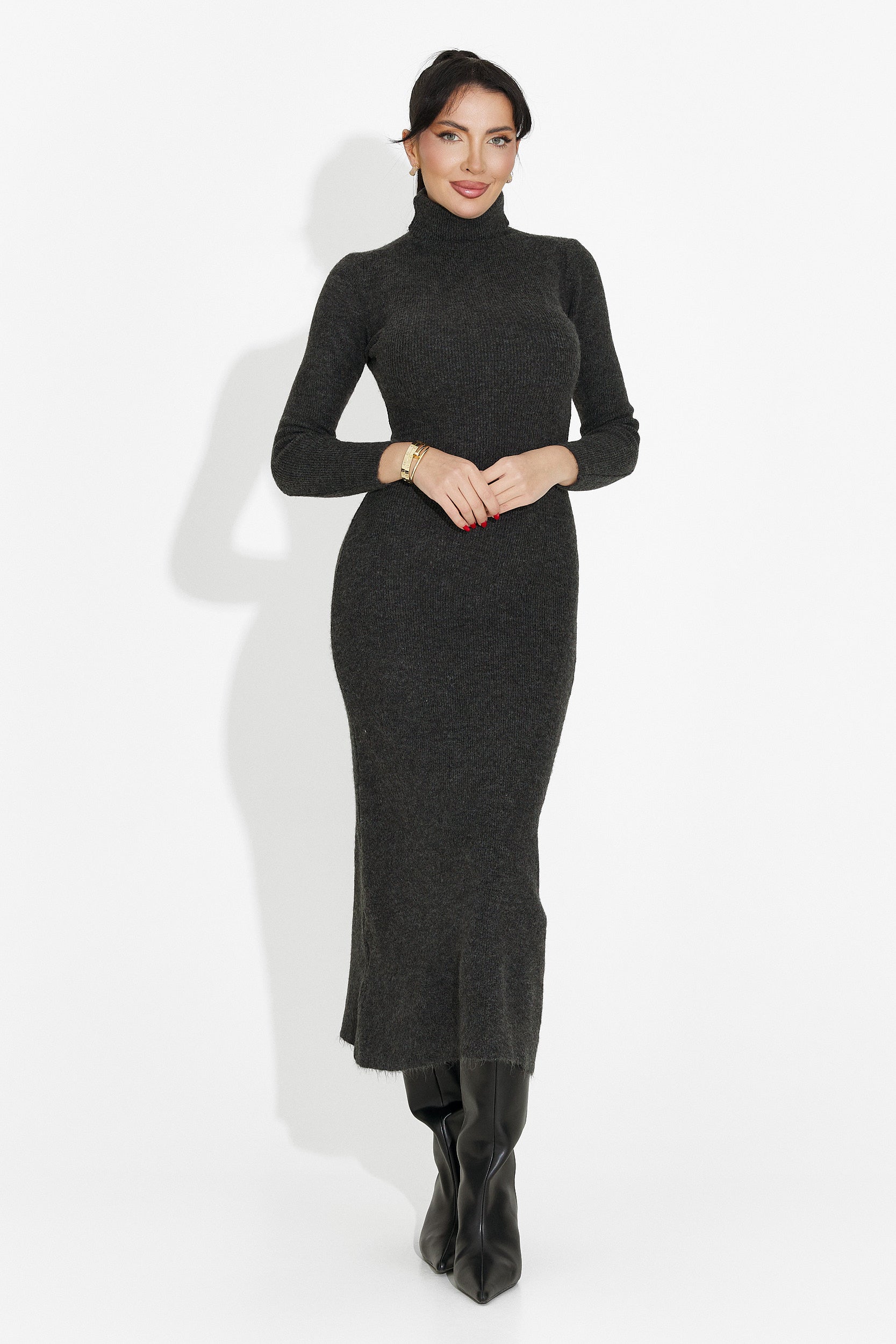 Graues Damen-Midikleid Patrisia Bogas