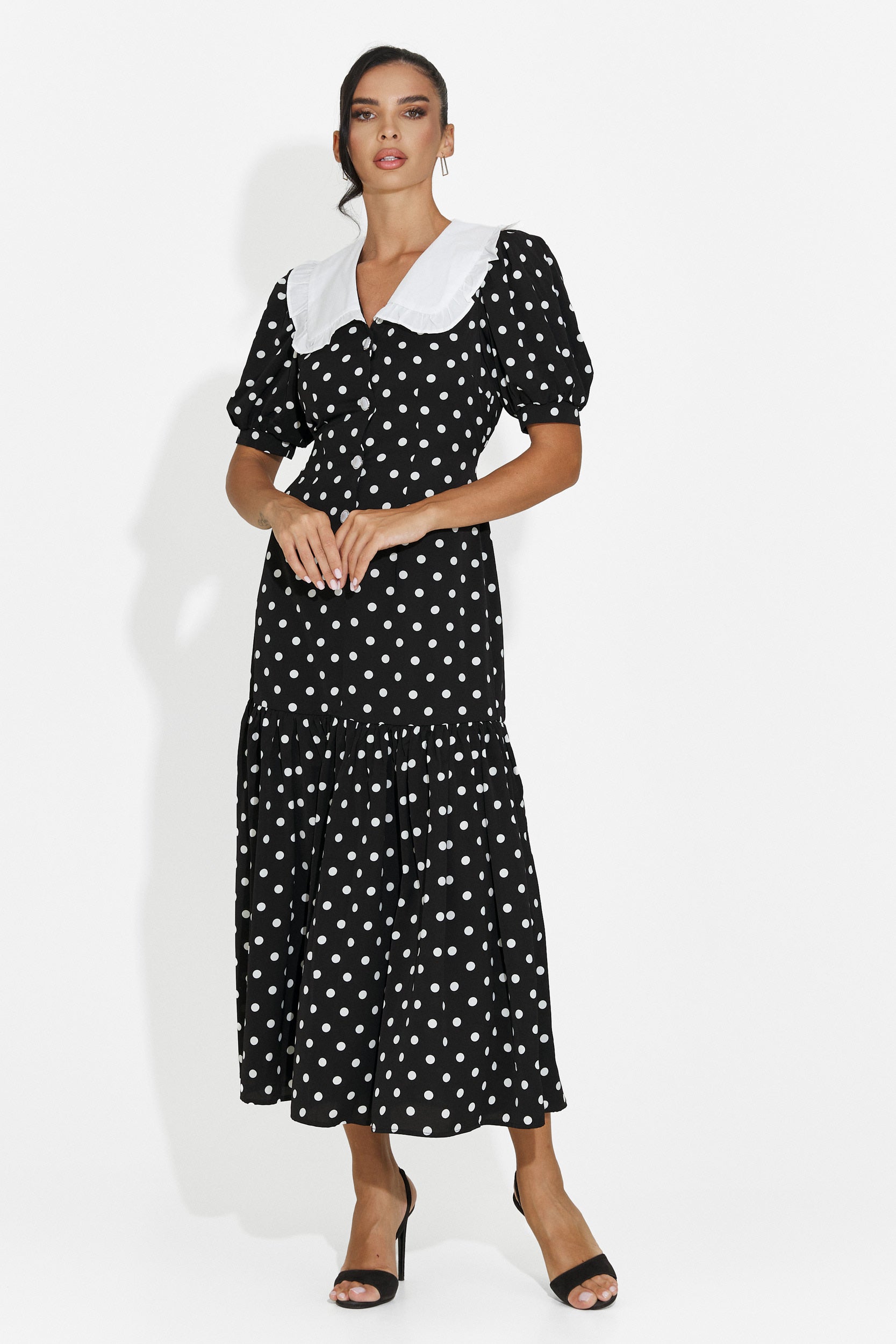Midi black women's dress Anita Bogas
