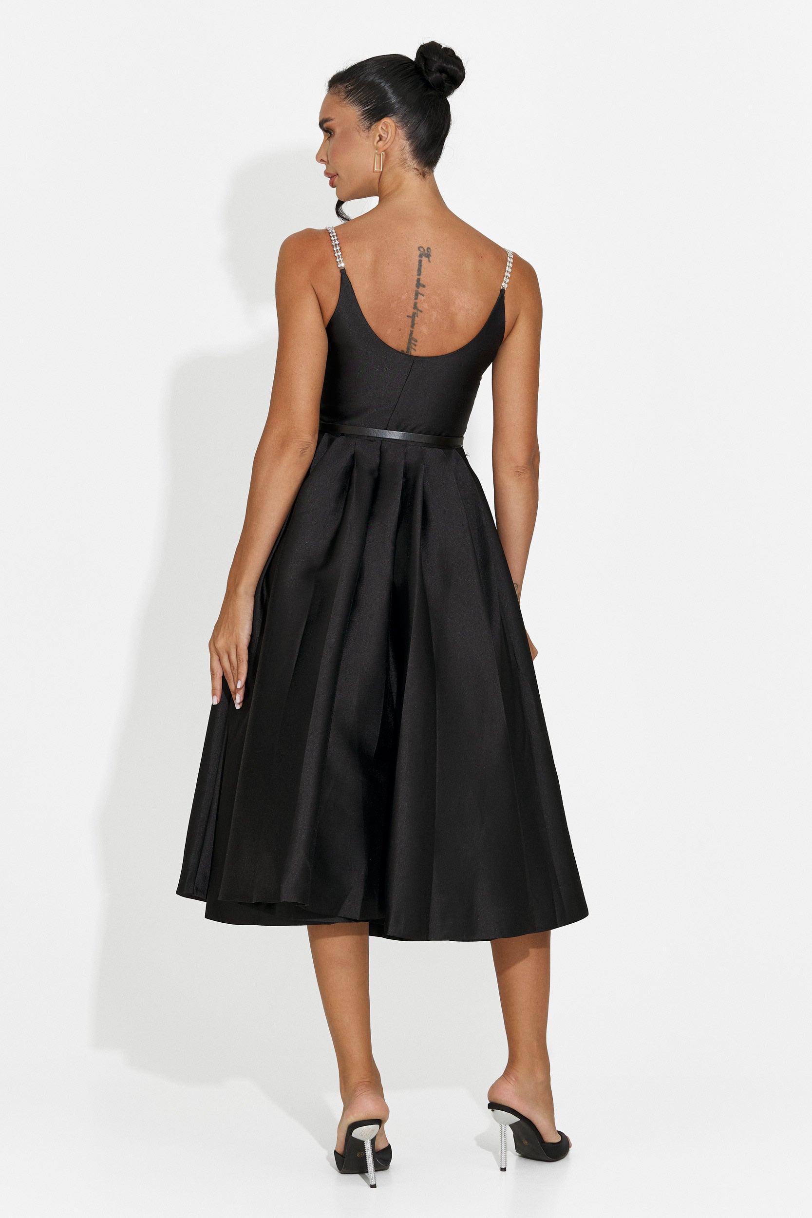 Women's midi black dress Florinela Bogas