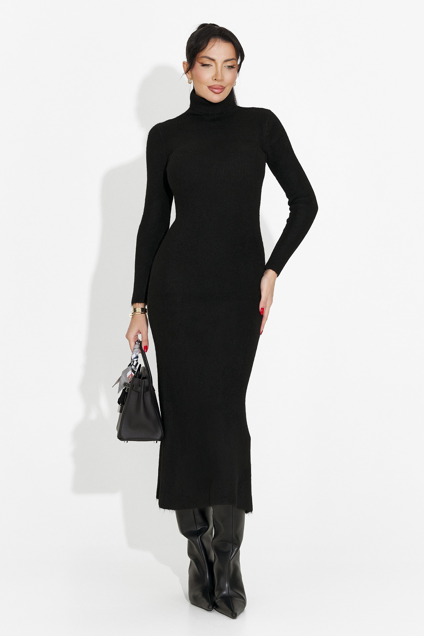 Women's black midi dress Patrisia Bogas