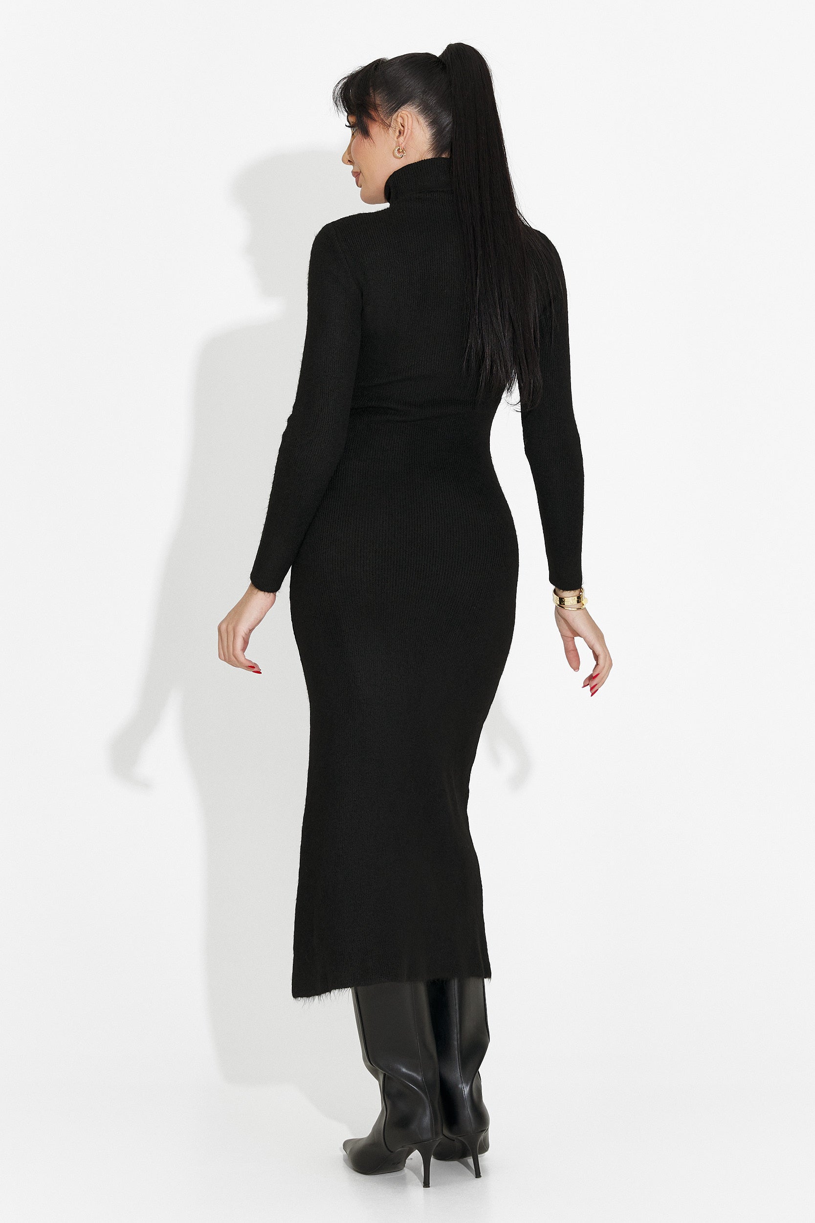 Women's black midi dress Patrisia Bogas