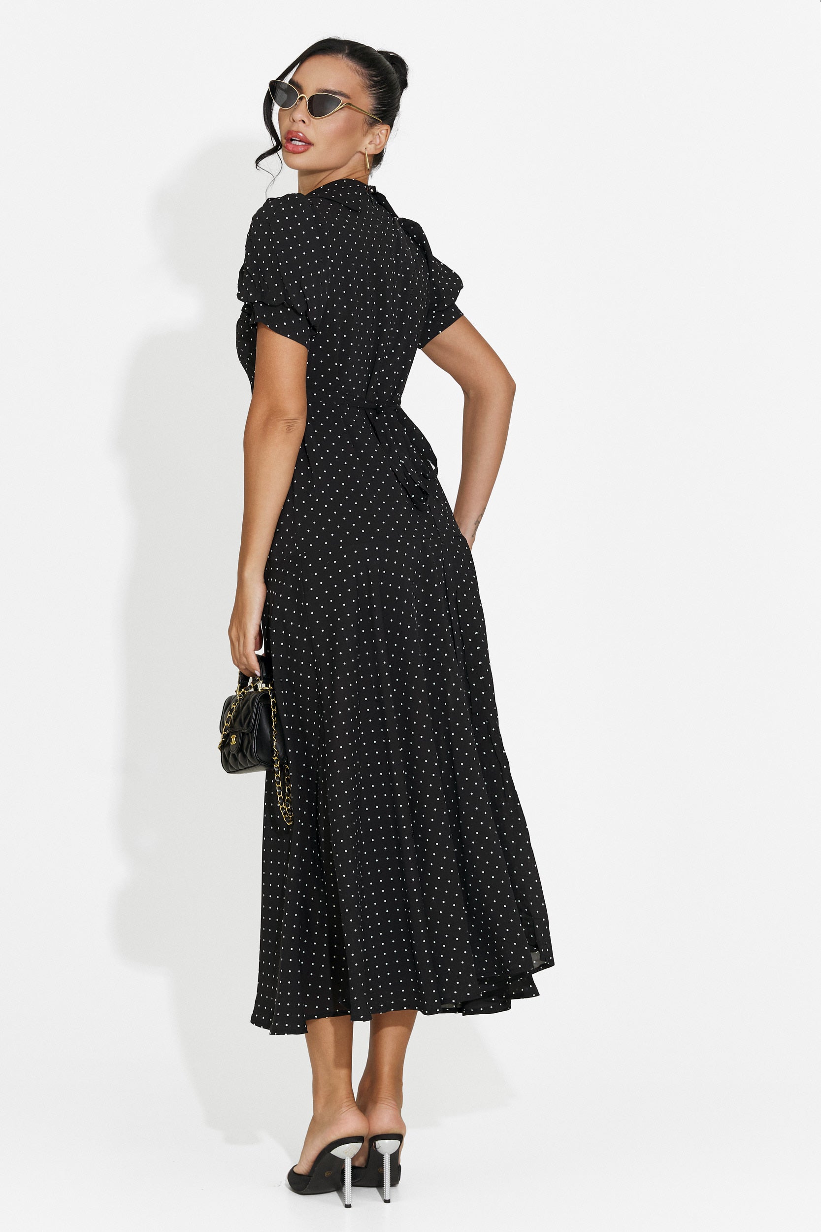 Midi black women's dress Taisiana Bogas