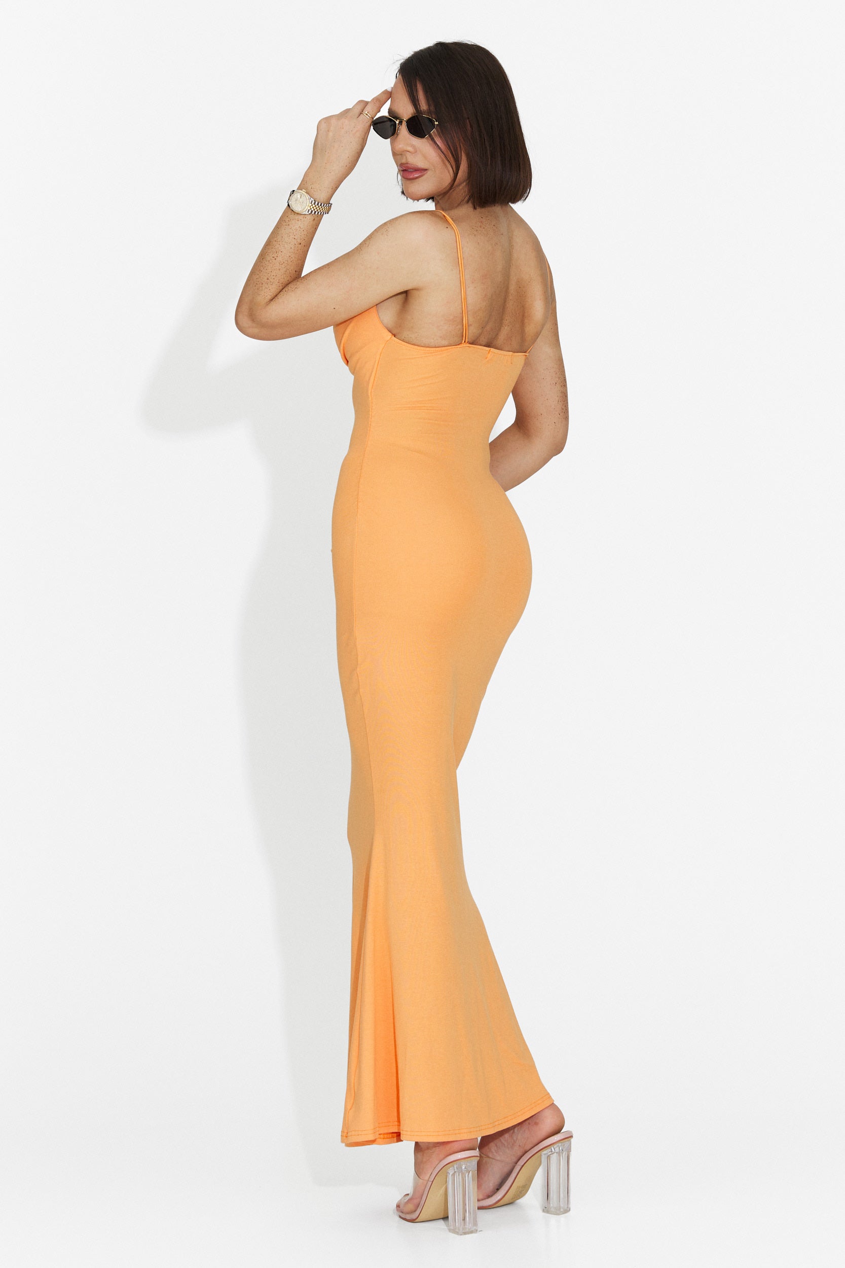 Josepia Bogas Orange Midi Dress for Women