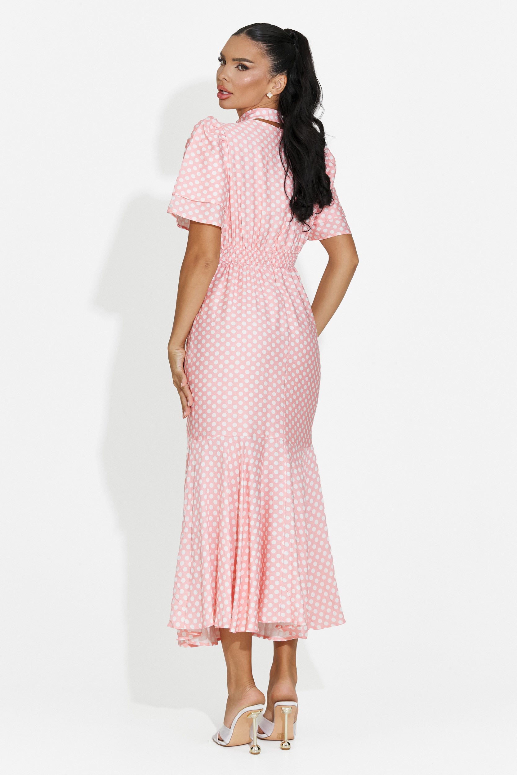 Midi pink women's dress Antoneia Bogas