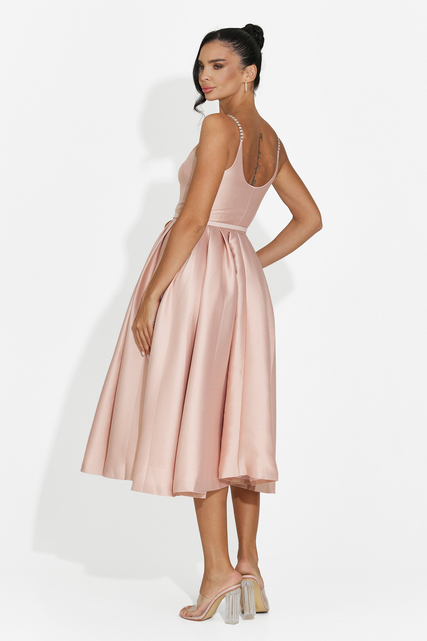 Women's midi pink dress Florinela Bogas