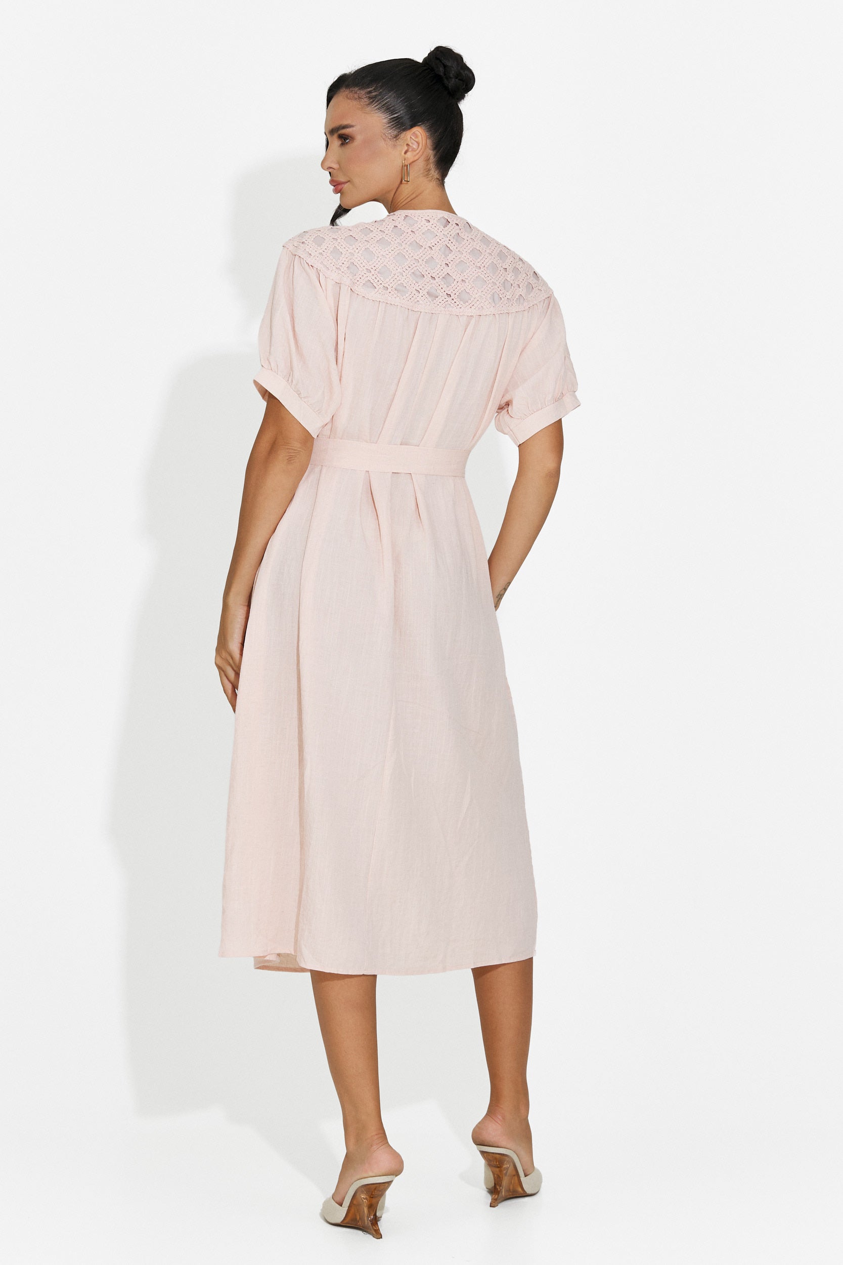 Vestido midi de mujer rosa Olema Bogas